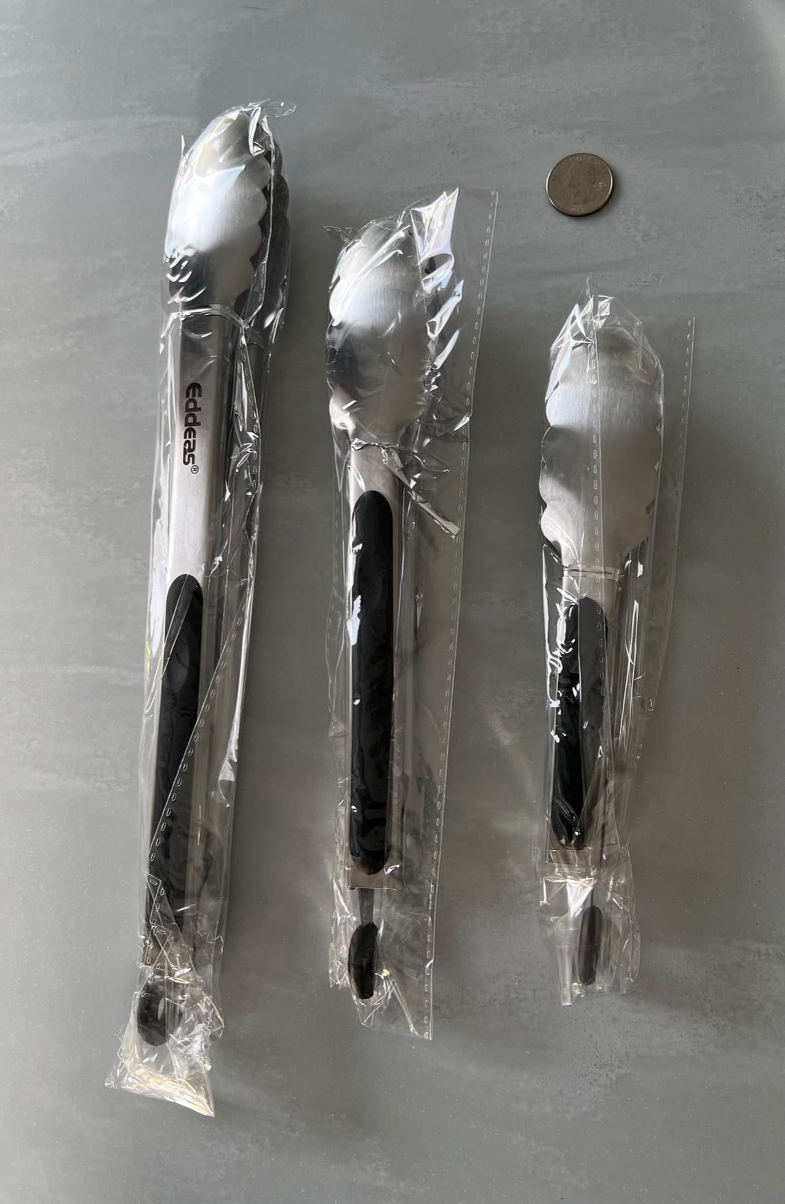 Tongs For Cooking Up to 600 °F Metal Kitchen Tongs 3PCS 7,9,12 Inch | Heat Resistant 600 Degrees Stainless Steel, Heavy Duty Metal Locking Tong for Food, Salad and BBQ Dishwasher Safe customer photo 1