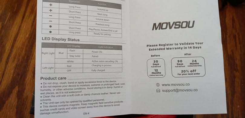 MOVSSOU Million Sold Classic E7 Active Noise Cancelling Headphones | Upgraded HD Sound, Wireless Bluetooth Headphones Over The Ear Unequaled Comfort, Vivid Deep Bass, for Home Office Travel Gift customer photo 1