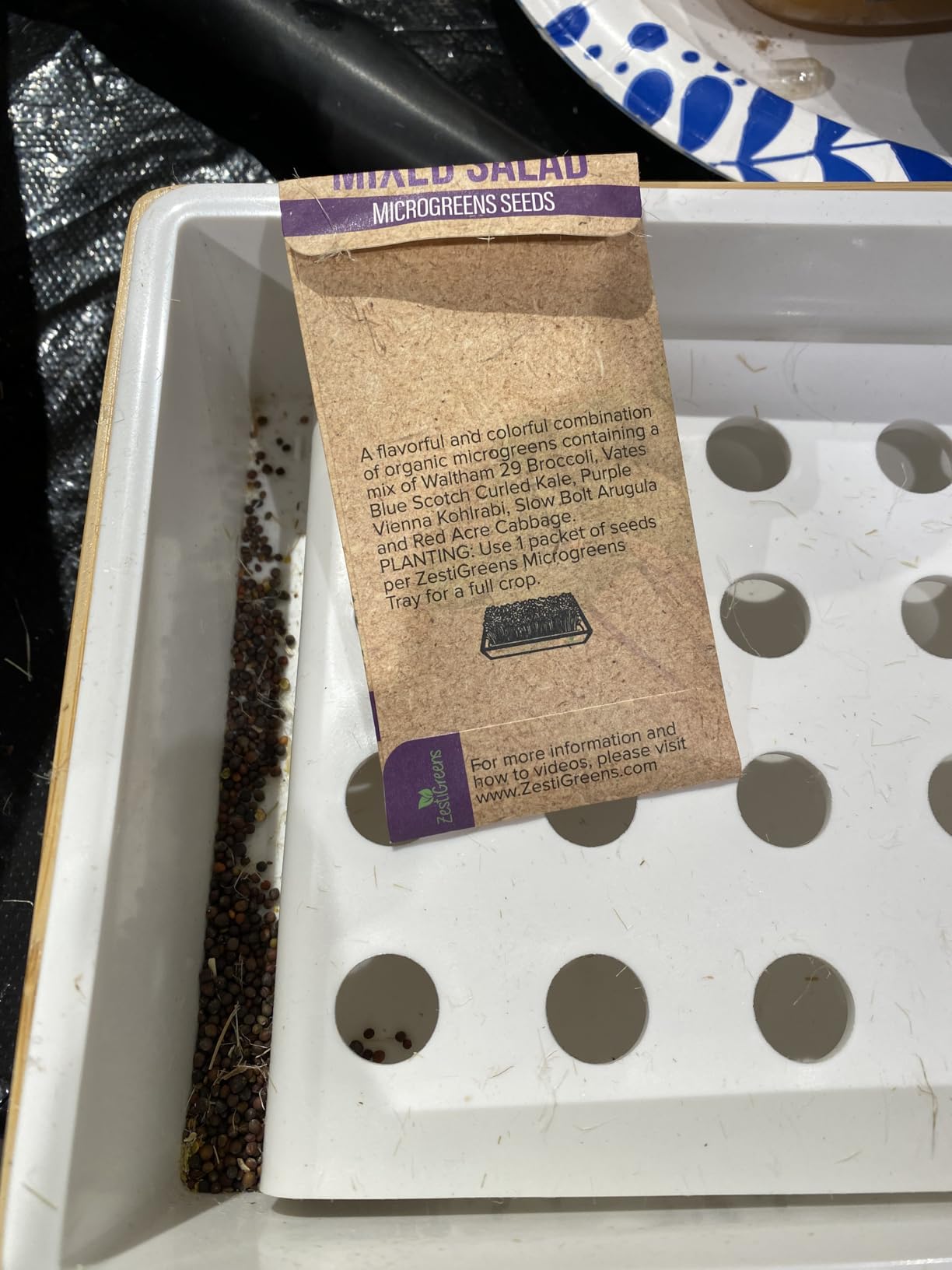 Microgreens Growing Kit - Self-Watering Tray with US Premium Seeds | Grow broccoli and salad mix indoors with a reusable tray, grow mats, USA premium seeds & bamboo frame. customer photo 1