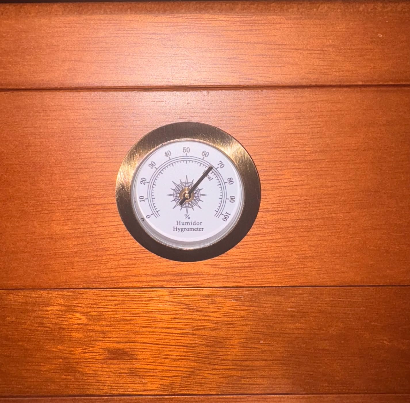COOL KNIGHT Cigar Humidor with Front Hygrometer, Humidifier and Accessory Drawers - Tempered Glass Top Cigar Humidor Box - Spanish Cedar Humidor - Desktop Humidor that can Hold 20-35 Cigars customer photo 1