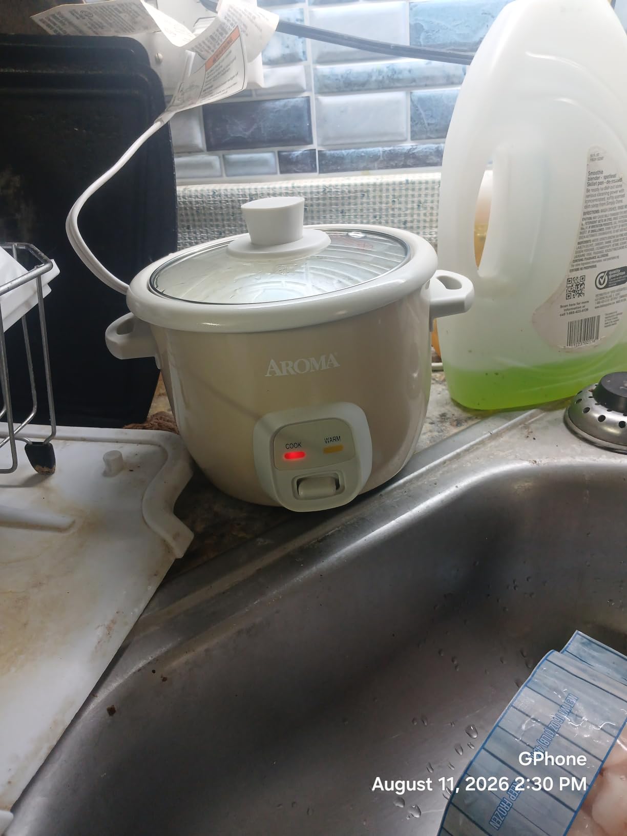 AROMA Mini Rice Cooker, 2-Cup Uncooked / 4-Cup Cooked, Grain Cooker, Soup Maker, Oatmeal Cooker, Auto Keep Warm, 1 Qt, Pink, ARC-302NGP customer photo 1