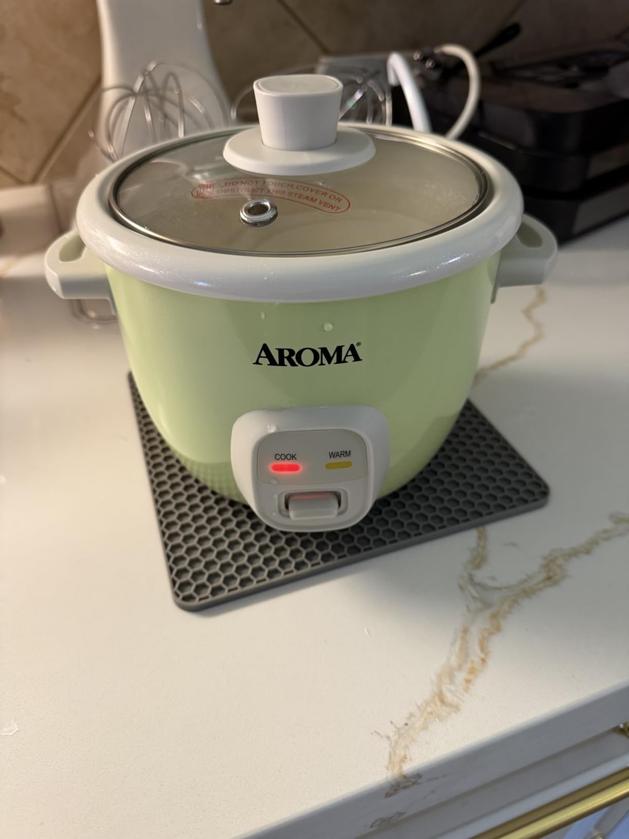 AROMA Mini Rice Cooker, 2-Cup Uncooked / 4-Cup Cooked, Grain Cooker, Soup Maker, Oatmeal Cooker, Auto Keep Warm, 1 Qt, Pink, ARC-302NGP customer photo 2