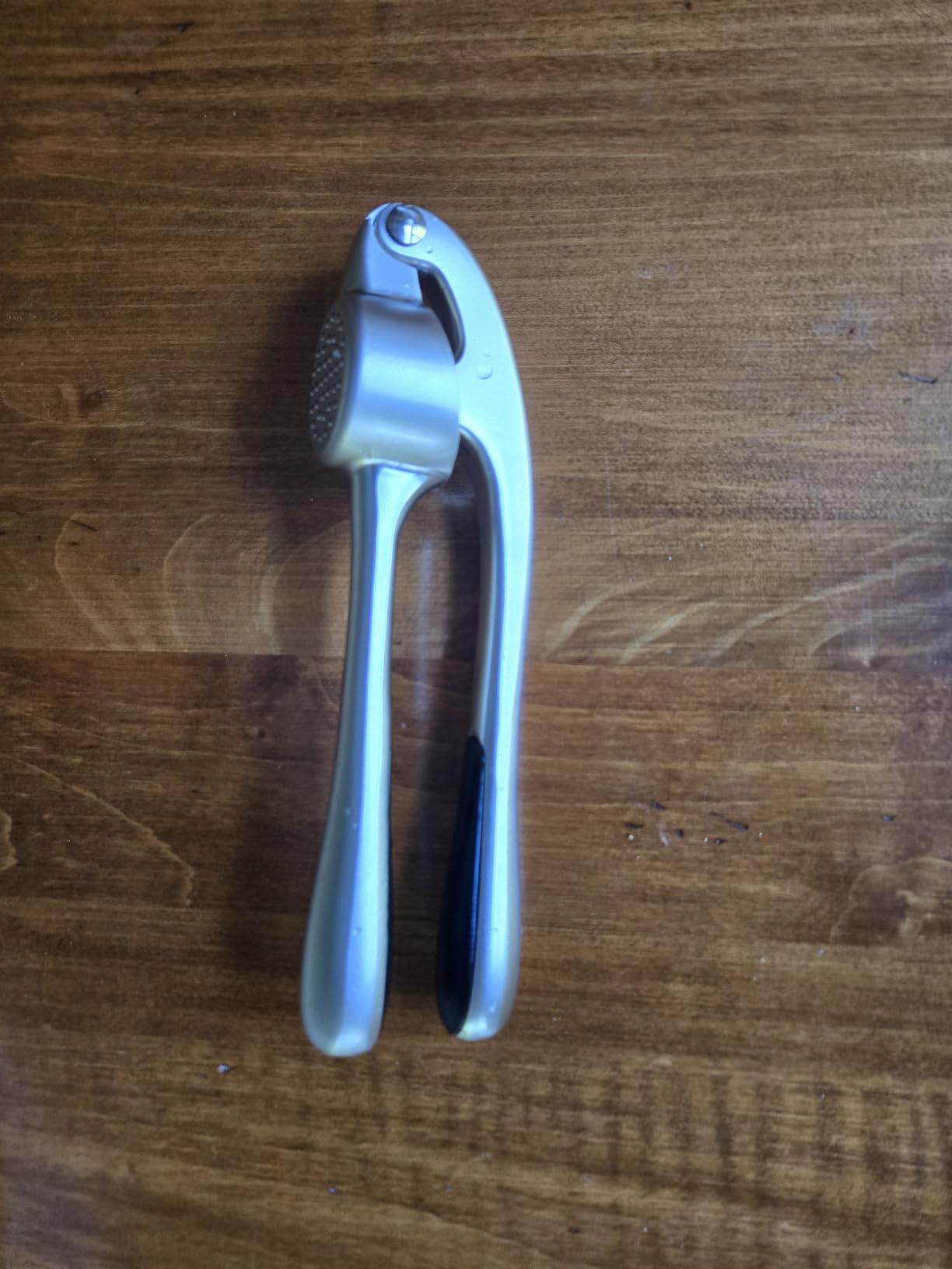 Kitessensu High Effective Garlic Press With Studs, Heavy Duty Garlic Mincer, Easy to Squeeze and Clean, Rust Proof, Ginger Crusher- Imperial Silver customer photo 2