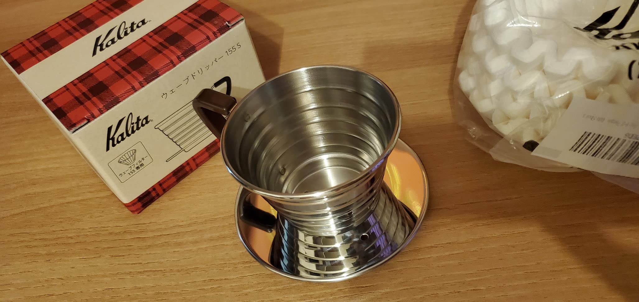 Carita Kalita Stainless Steel Coffee Dripper Wave Series - 2-4 People, 185S, Made in Japan customer photo 1