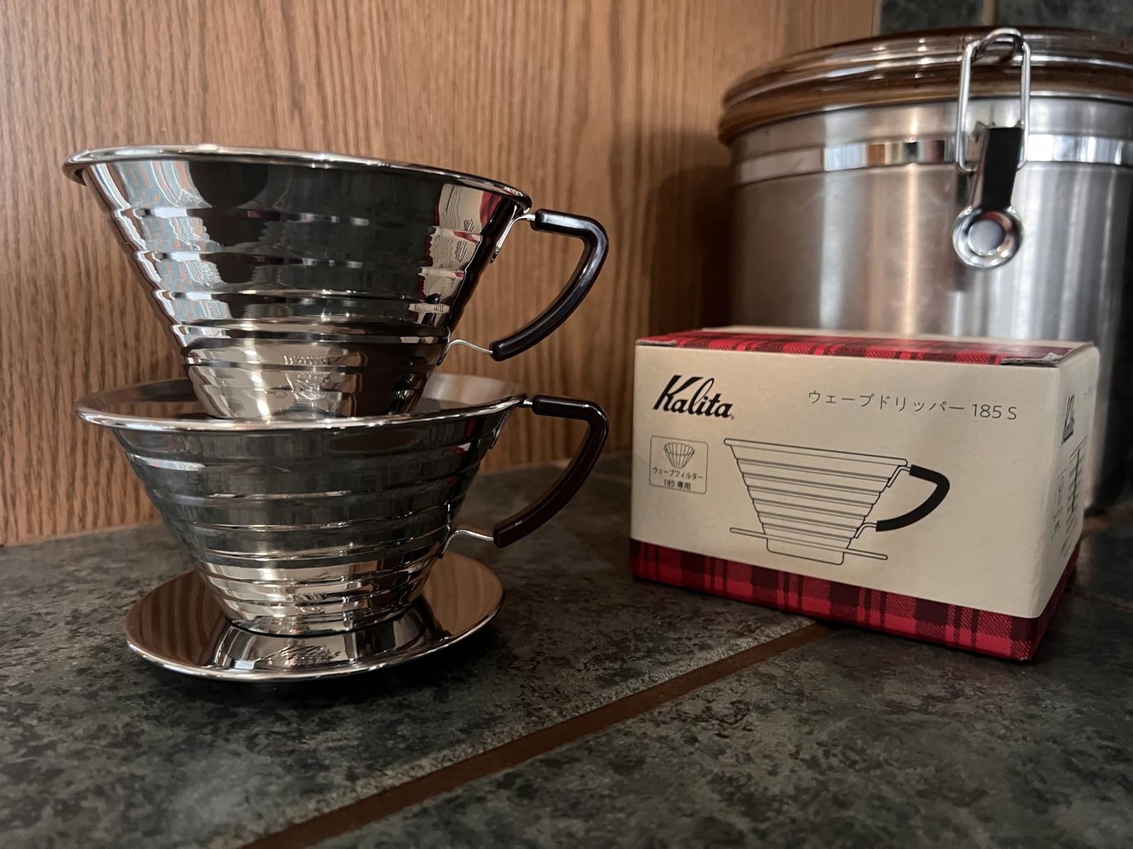 Carita Kalita Stainless Steel Coffee Dripper Wave Series - 2-4 People, 185S, Made in Japan customer photo 2