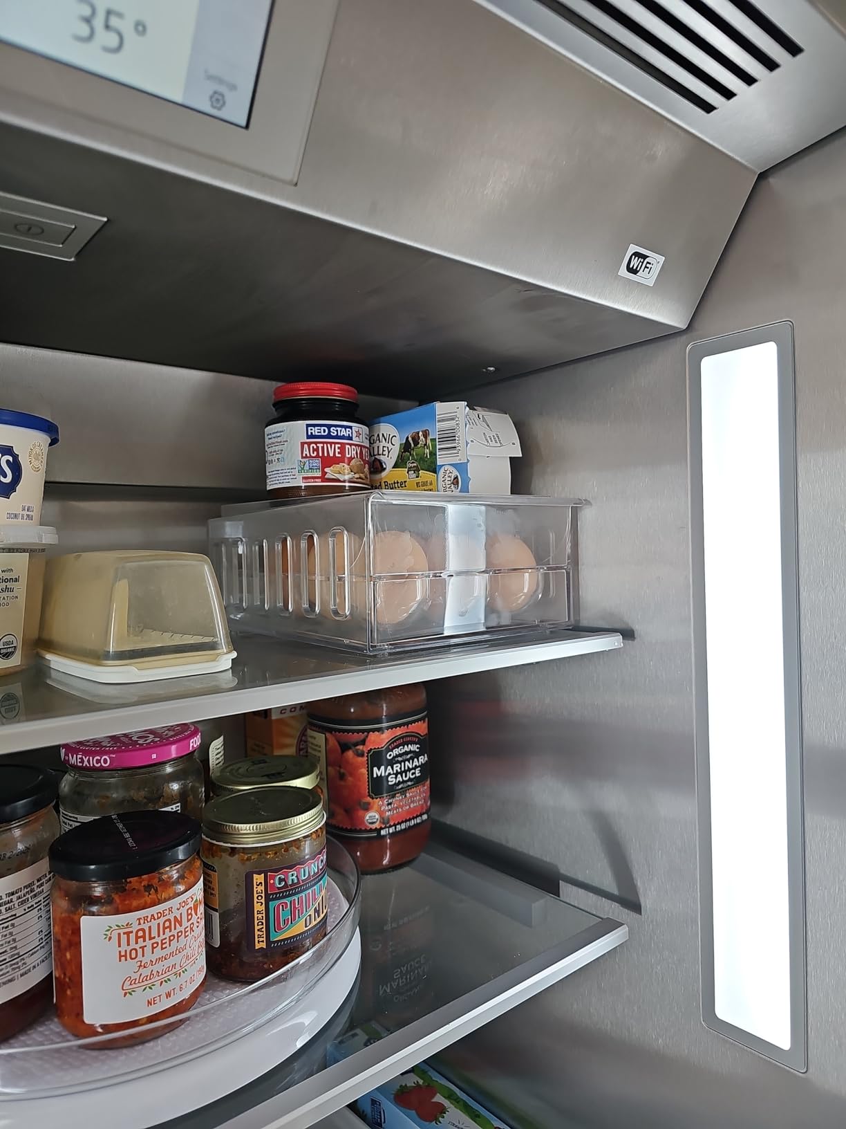 Ettori Egg Container for Refrigerator BPA Free Refrigerator Organizer Bins,Stackable Egg Holder for Refrigerator,18 Egg Tray,Clear customer photo 1