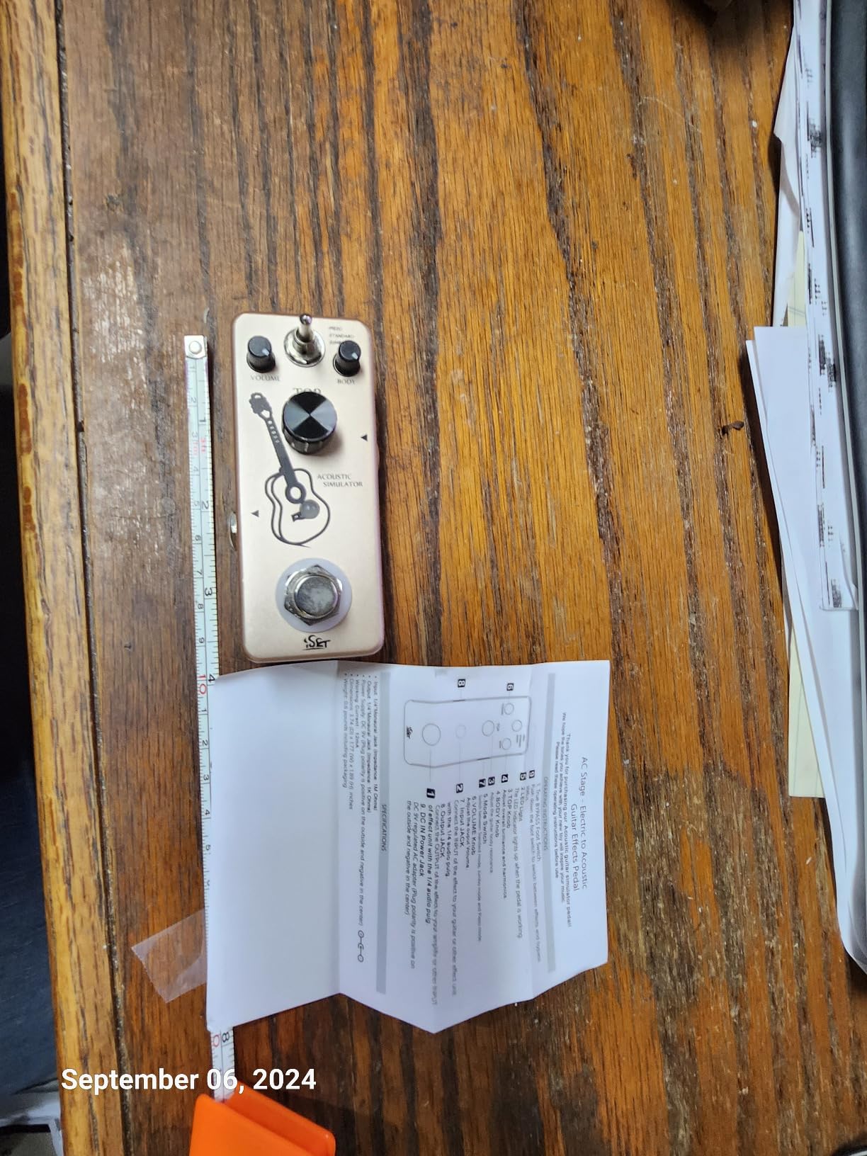 ISET Mini Accoustic Guitar Simulator Pedal For Electrical Guitar With True Bypass customer photo 2
