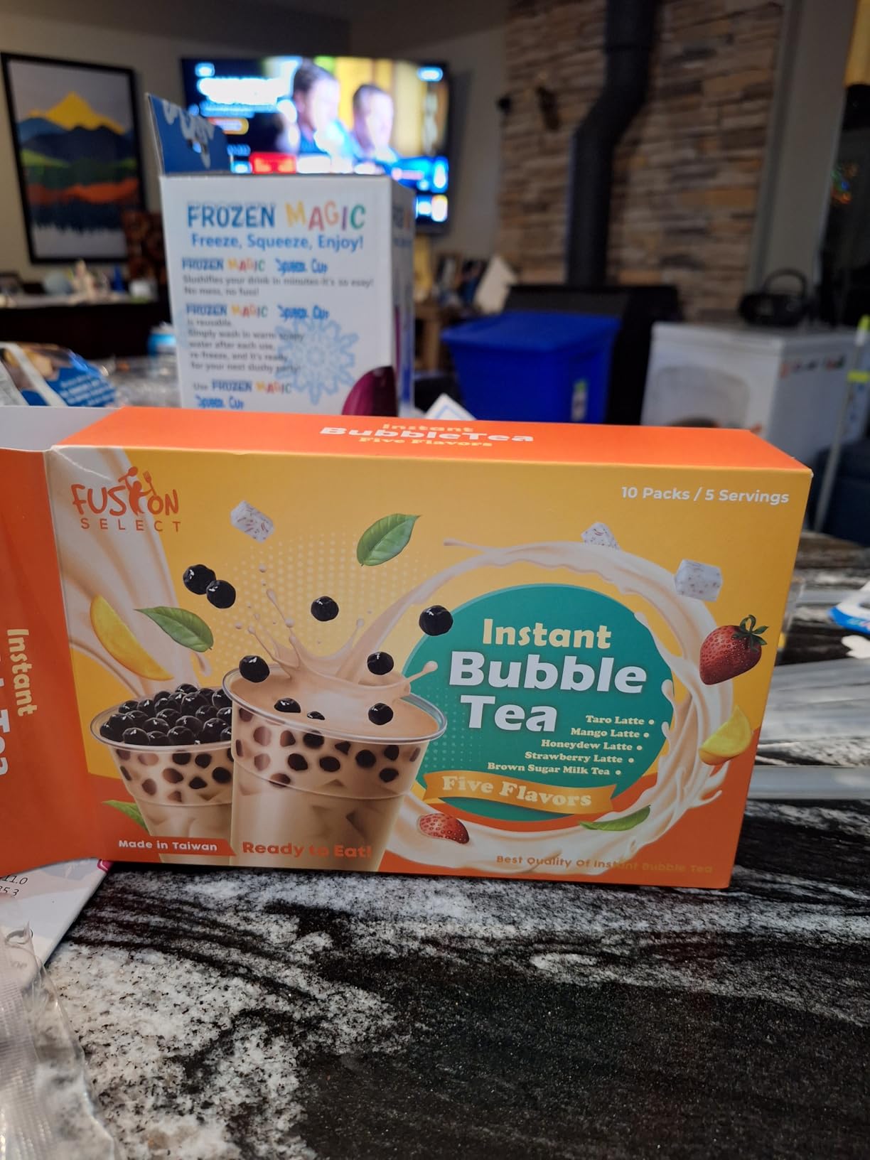 Fusion Select 5 Packs Taro, Mango, Honeydew, Strawberry Bubble Tea Kit Set With Extra Rich Tapioca Pearls, Straws customer photo 1