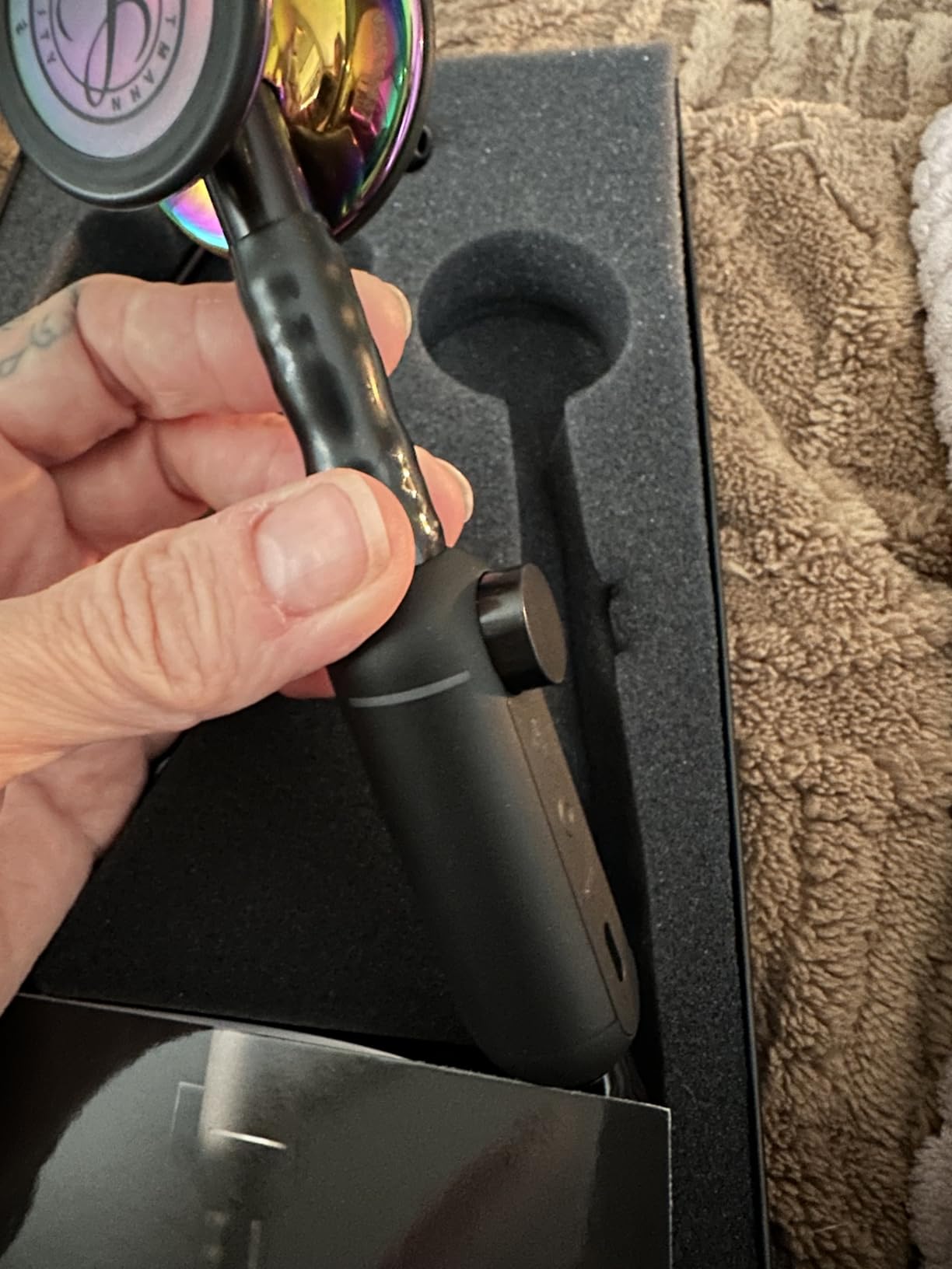 3M Littmann CORE Digital Stethoscope, Our Most Advanced Stethoscope Yet, Up To 40x Amplification, Active Noise Cancellation, In-App Sound Wave Visualization, High Polish Copper Chestpiece, 8870 customer photo 2