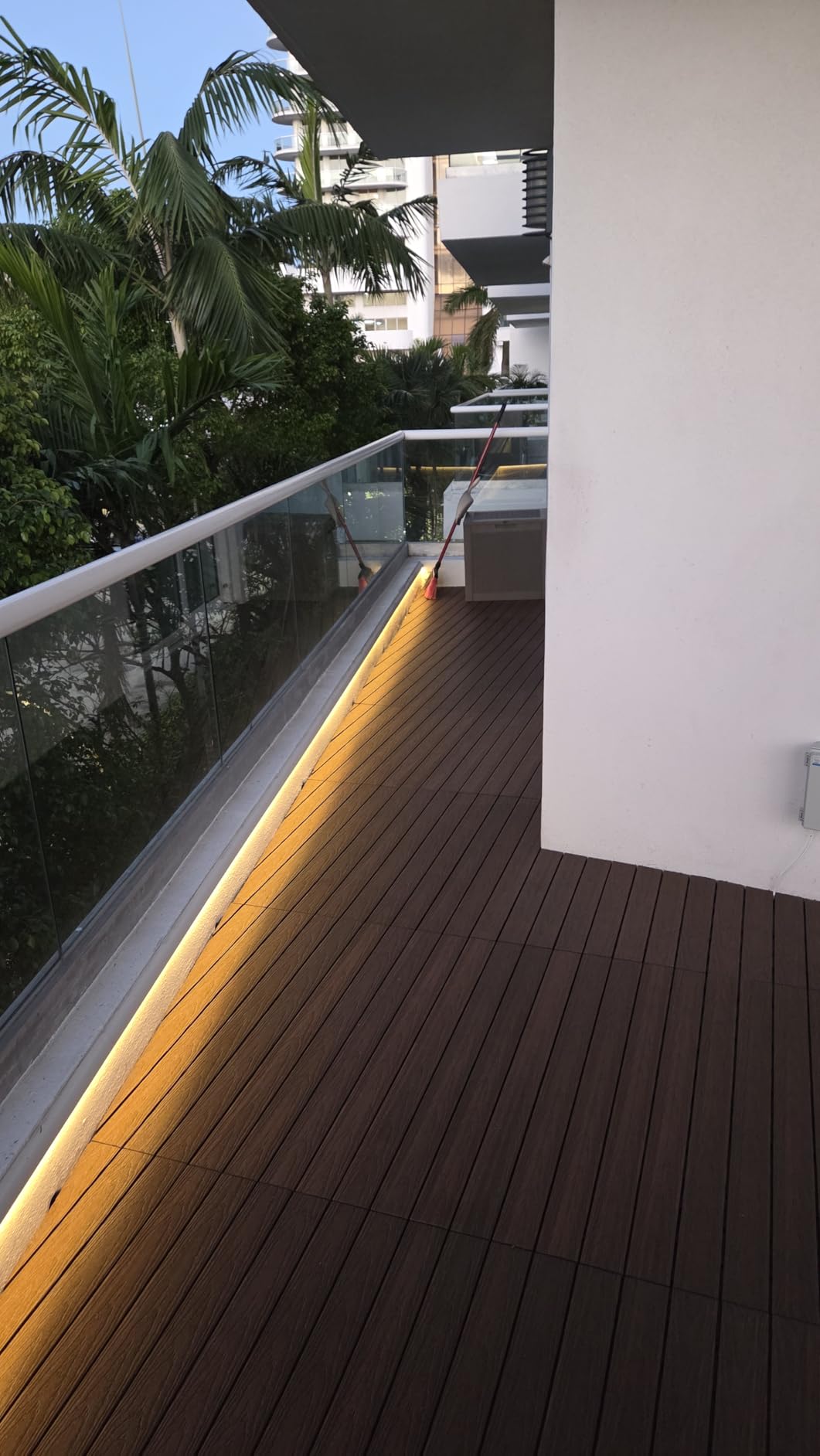 UltraShield Naturale 1 ft. x 3 ft. Quick Deck Outdoor Composite Deck Tile in Peruvian Teak (15 sq. ft. Per Box) customer photo 1