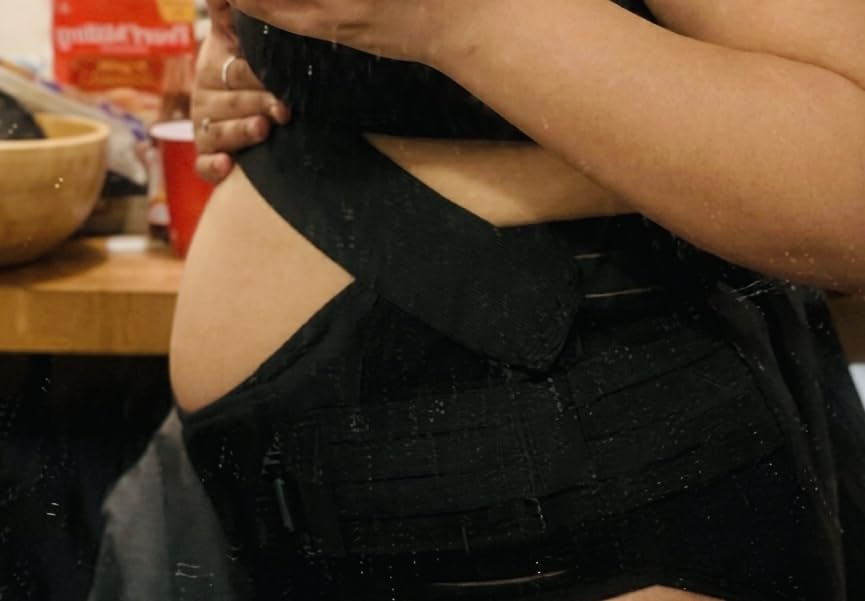 Maternity Belt Pregnancy Belly Band 3 in 1 Support Belt for Pregnant Women | Pregnancy Support Belt Maternity Belly Band Pregnancy Belly Support Bands for Back/Pelvic/Hip Pain (L, Black) customer photo 1