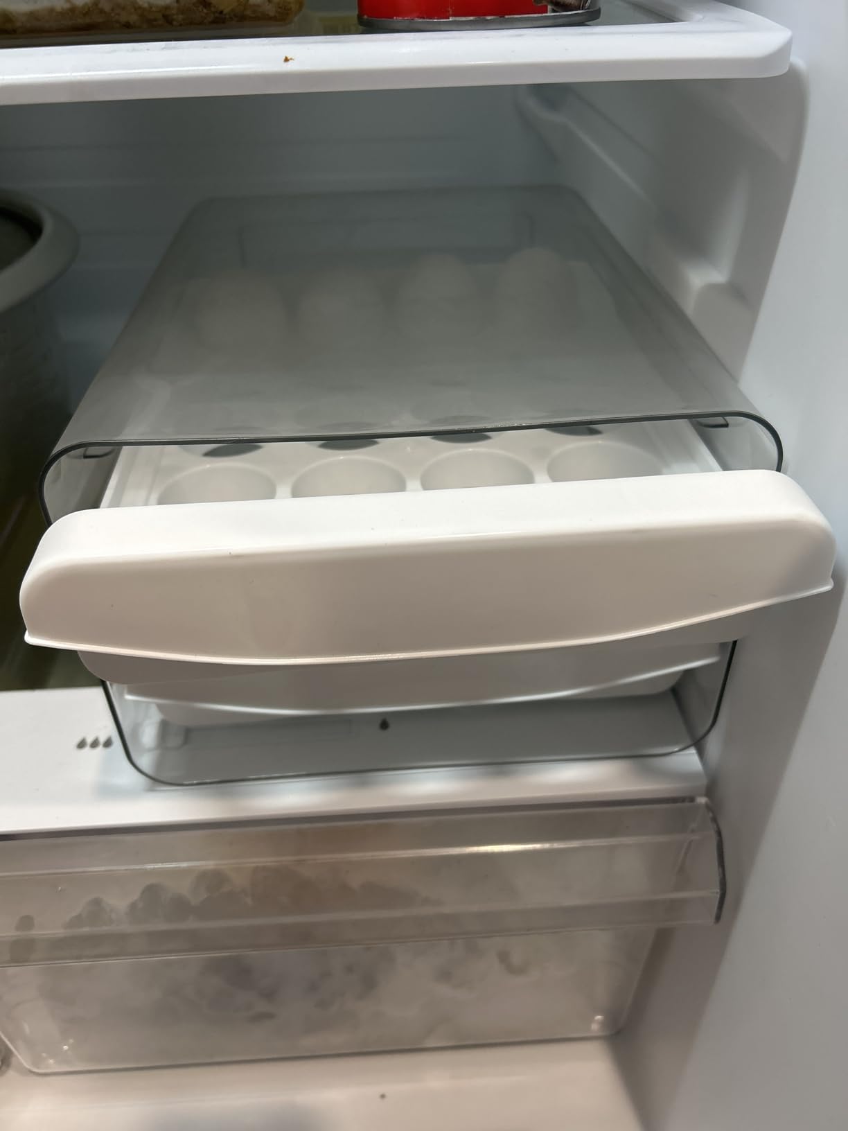 HOMQUEN Egg Holder, Clear Plastic - 2 Layer/40 Grid Egg Tray & Fresh Storage Box for Fridge customer photo 2