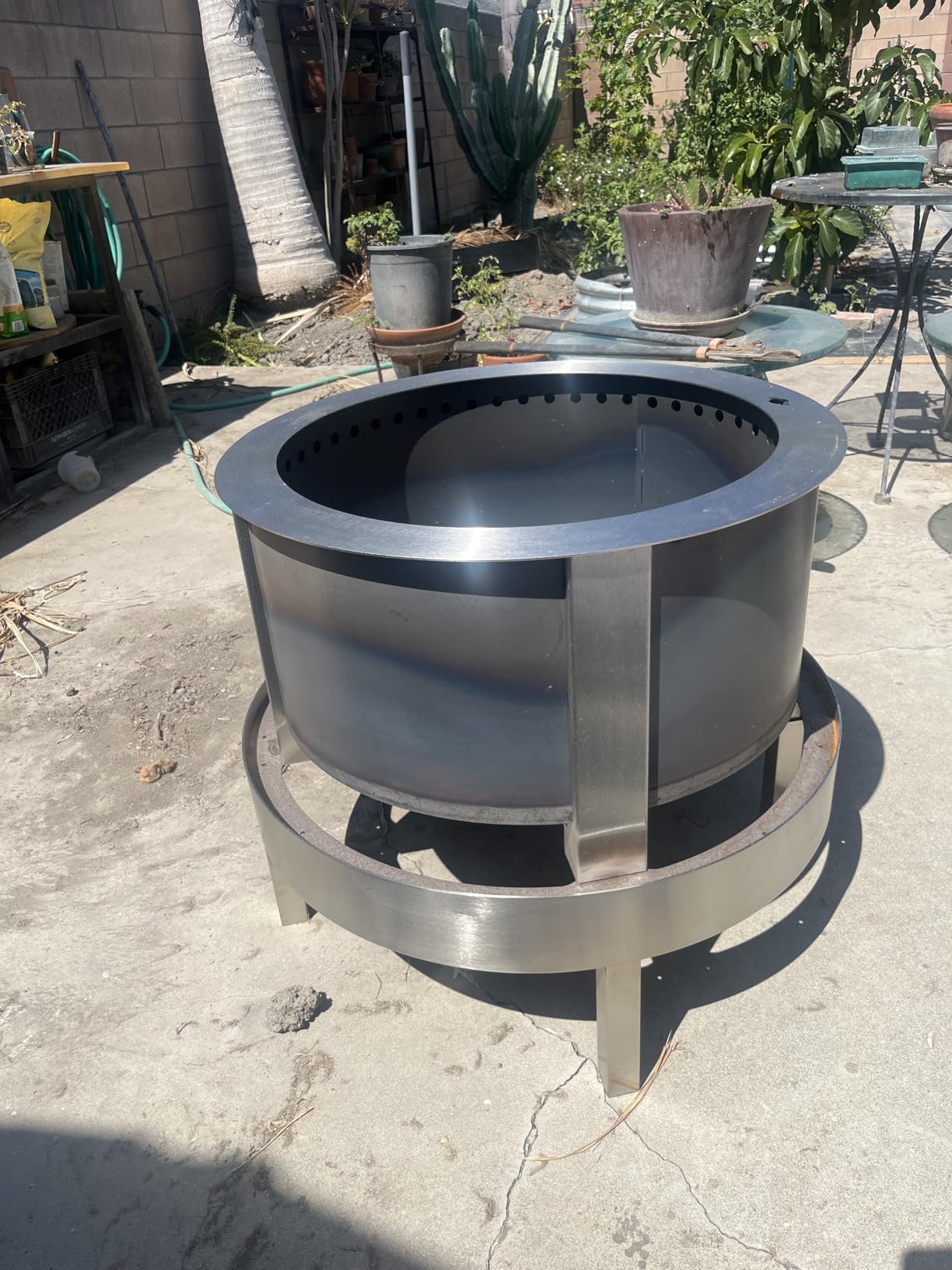 Breeo X Series 24 - Corten Steel Smokeless Fire Pit for Outside - 27.5 in | 62 pounds, smokeless firepit for outside, ideal for families, compatible with wide range of Breeo accessories customer photo 1