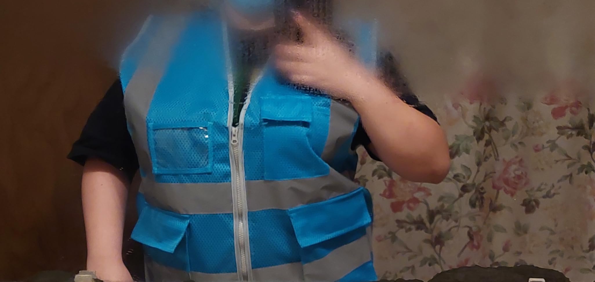 HYCOPROT High Visibility Mesh Safety Reflective Vest with Pockets and Zipper, Meets ANSI/ISEA Standards customer photo 2