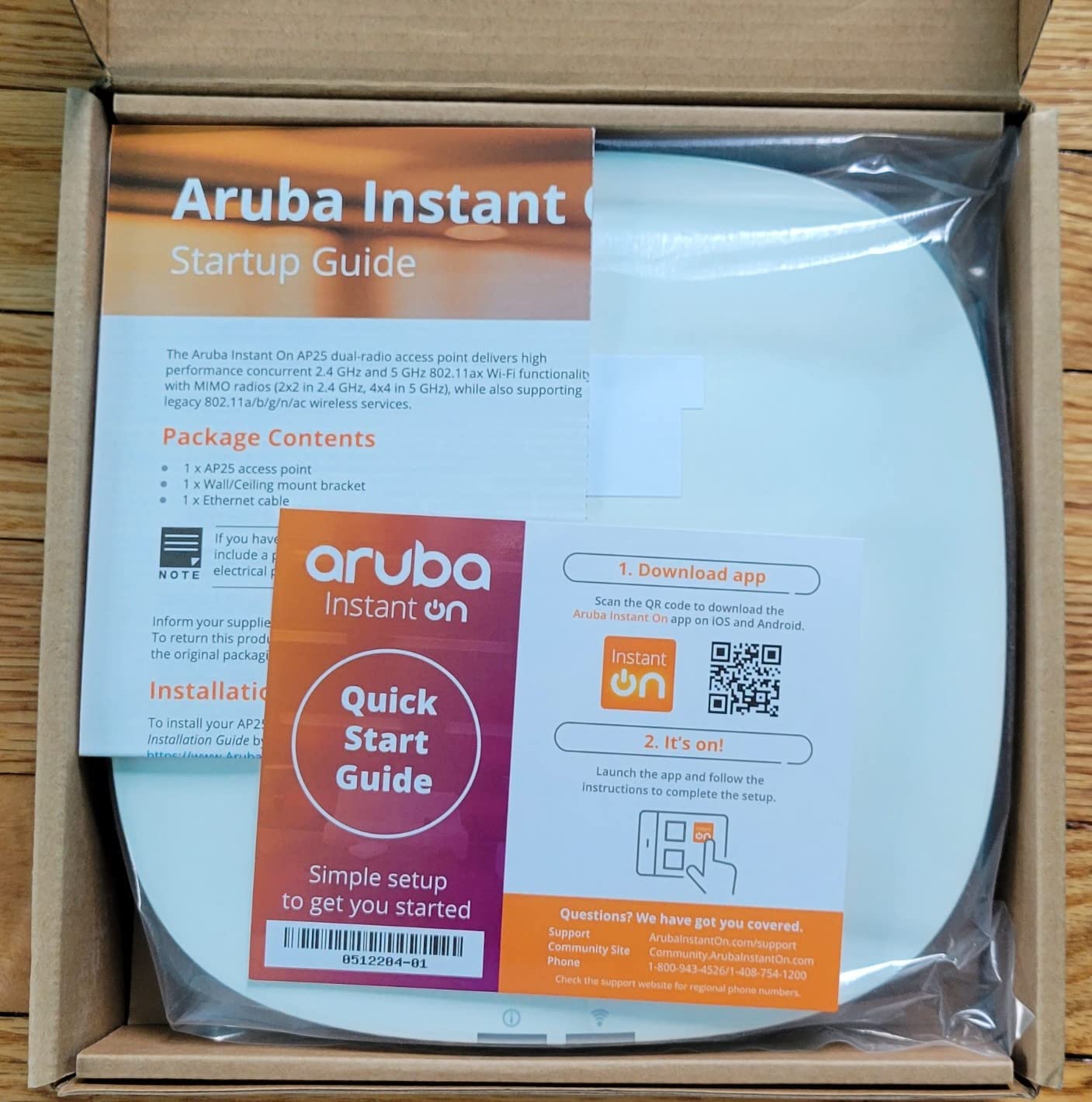 HPE Networking Instant On Access Point AP25 4x4 WiFi 6 Indoor Wireless Access Point | Power Source Not Included | US Model (R9B27A) customer photo 1