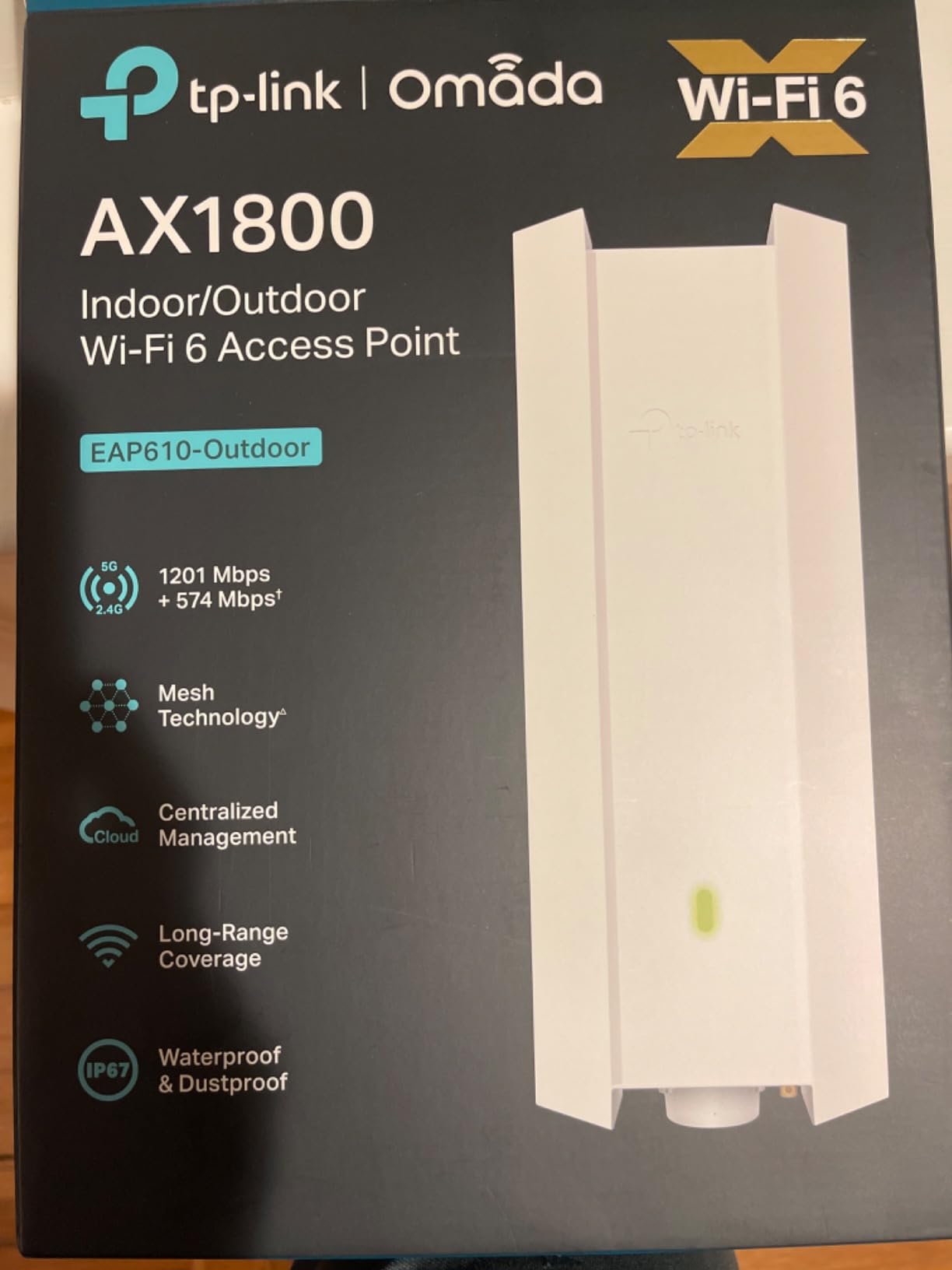 Omada EAP610 Business WiFi 6 AX1800 Dual Band Wireless Gigabit Access Point | Support Mesh, OFDMA, Seamless Roaming & MU-MIMO, SDN Integrated, Cloud Access & Omada App, PoE+ Powered, White customer photo 1