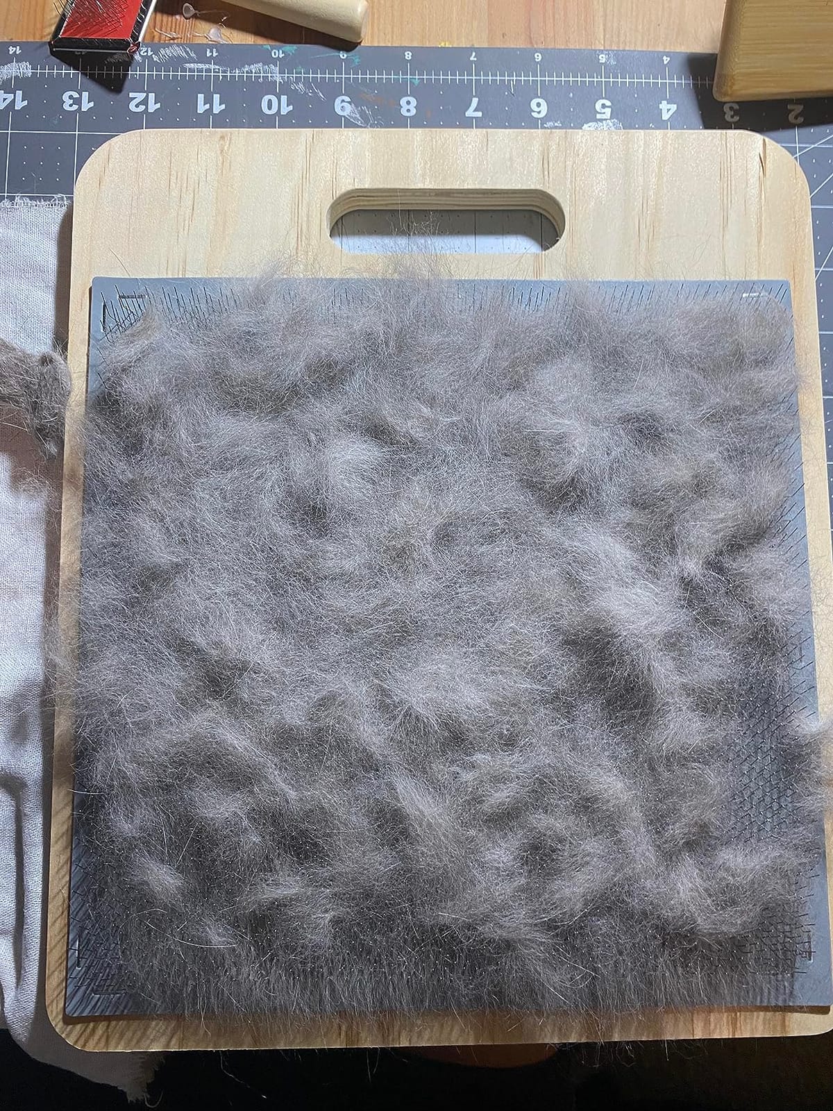 Wool Blending Board Carding Brush Set with Board and Brush for Rolags customer photo 1