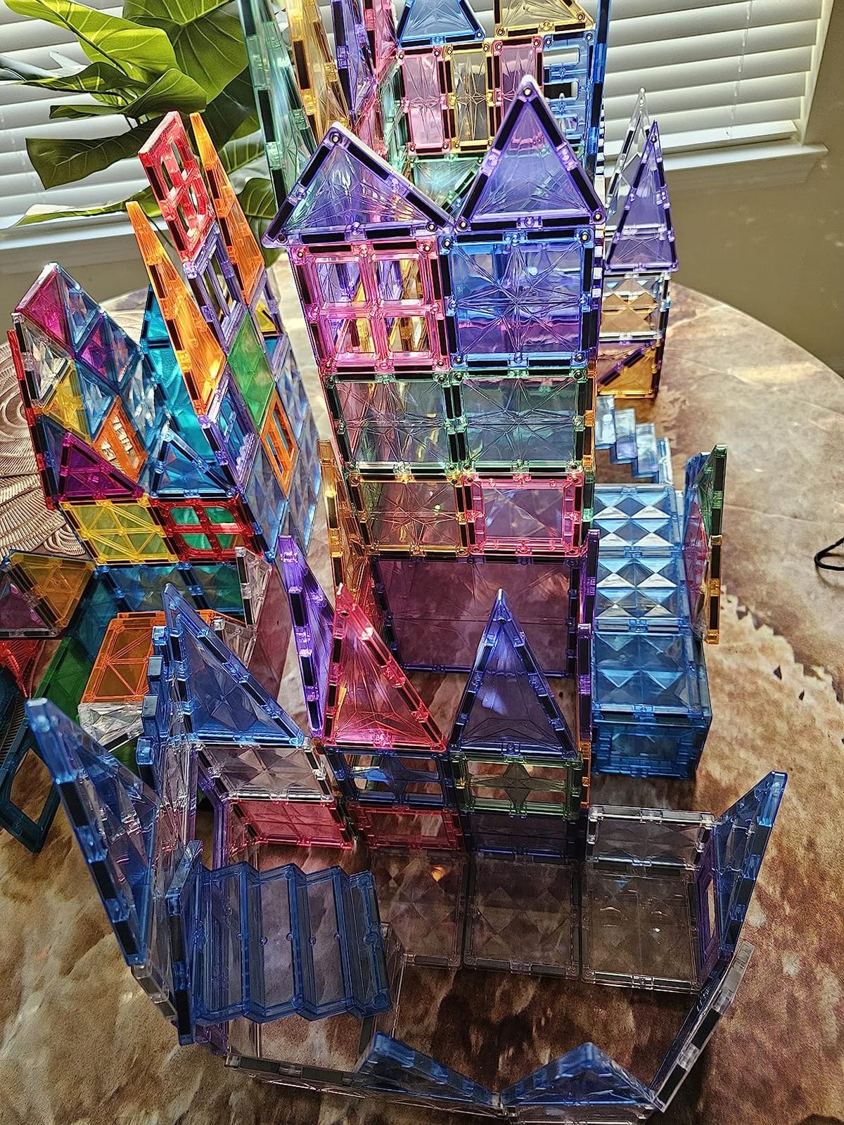 MEGAGONTILES 182PCS Premium Magnetic Tiles Set | STEM-Authenticated Magnetic Building Blocks | Educational Construction Toy for Kids Ages 3-8 (Boys & Girls) customer photo 1