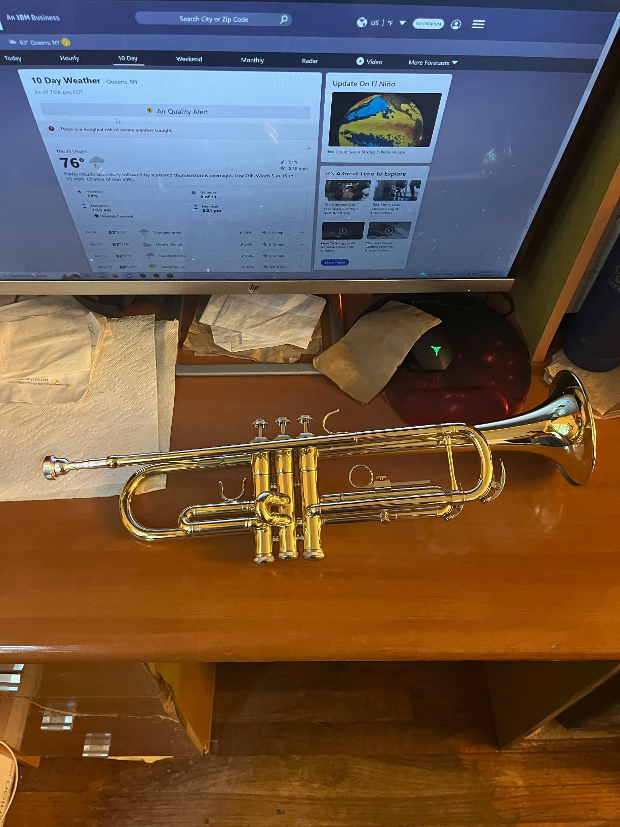Ktaxon Bb Standard Trumpet for Beginners, Student Trumpet Trompeta Set | Full Equipment with Hard Case, 7C Mouthpiece, Cleaning Cloth, Gloves, Brass Instruments for Kids and Adults (Gold) customer photo 1