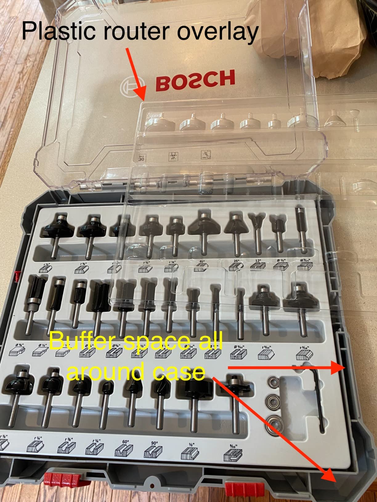 BOSCH RBS030MBS 30 pc. Carbide-Tipped Wood Router Bit Set customer photo 2