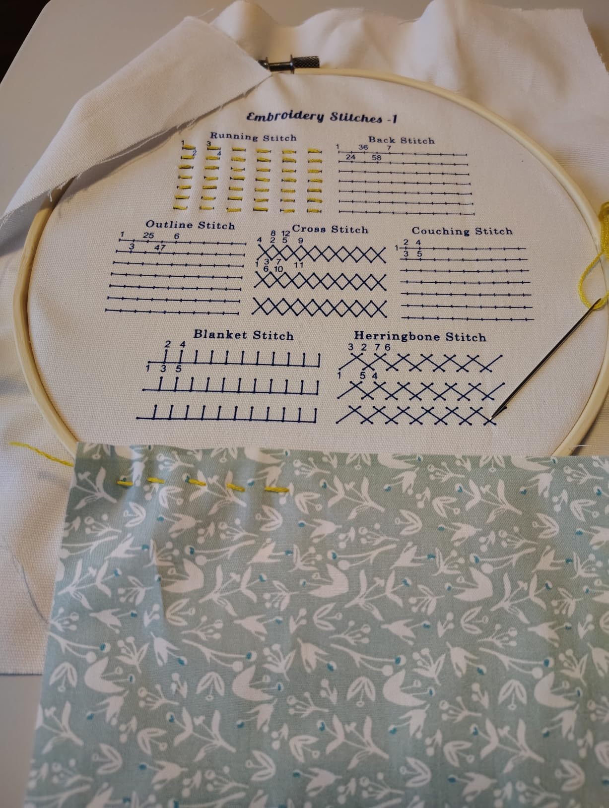 Bradove Classic Embroidery Learning Kit for Adults and Kids | Hand Embroidery Kit for Beginners with Patterns, Beginner Embroidery Kit for Adults, Stitches Practice, Learn to Embroider customer photo 2