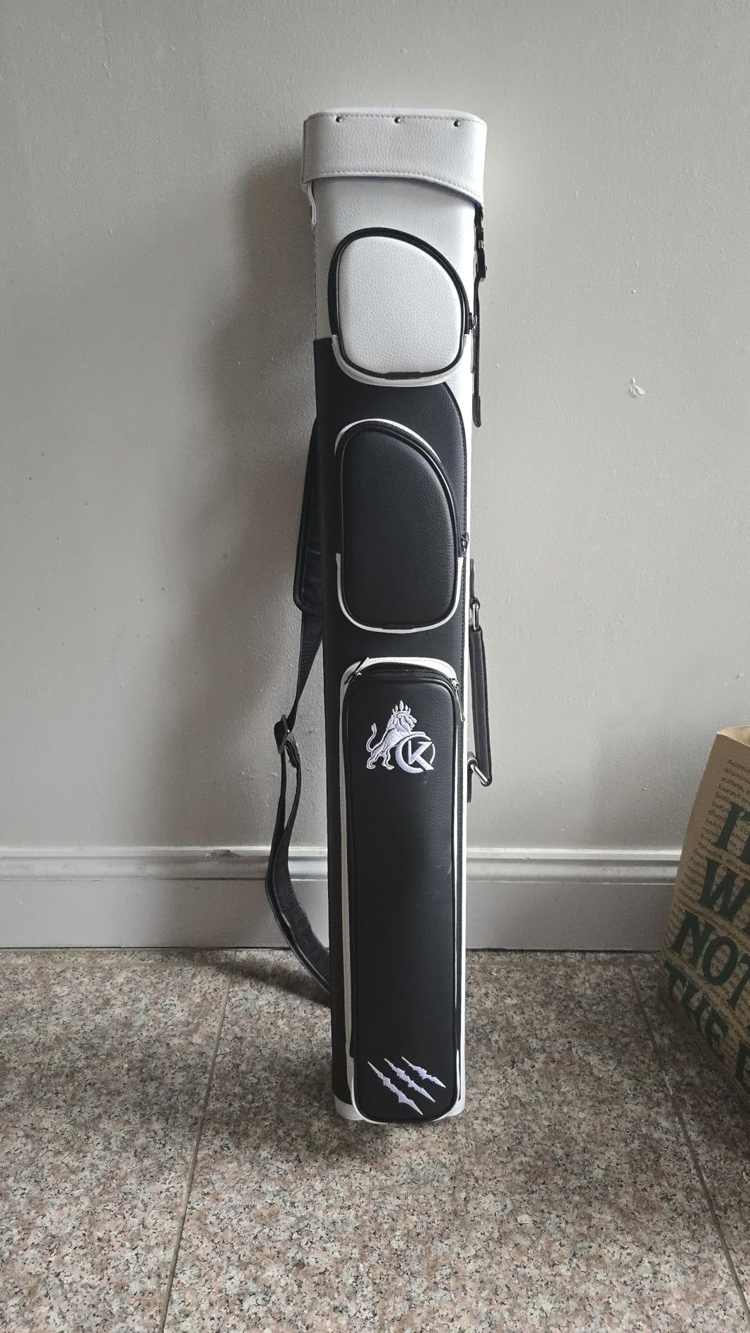 KONLLEN 2x4 Hard Pool Cue Case - Professional Billiards Cue Case for 2 Butts & 4 Shafts, Durable Hard Shell Cue Bag with Adjustable Shoulder Strap, Large Storage Pockets customer photo 2