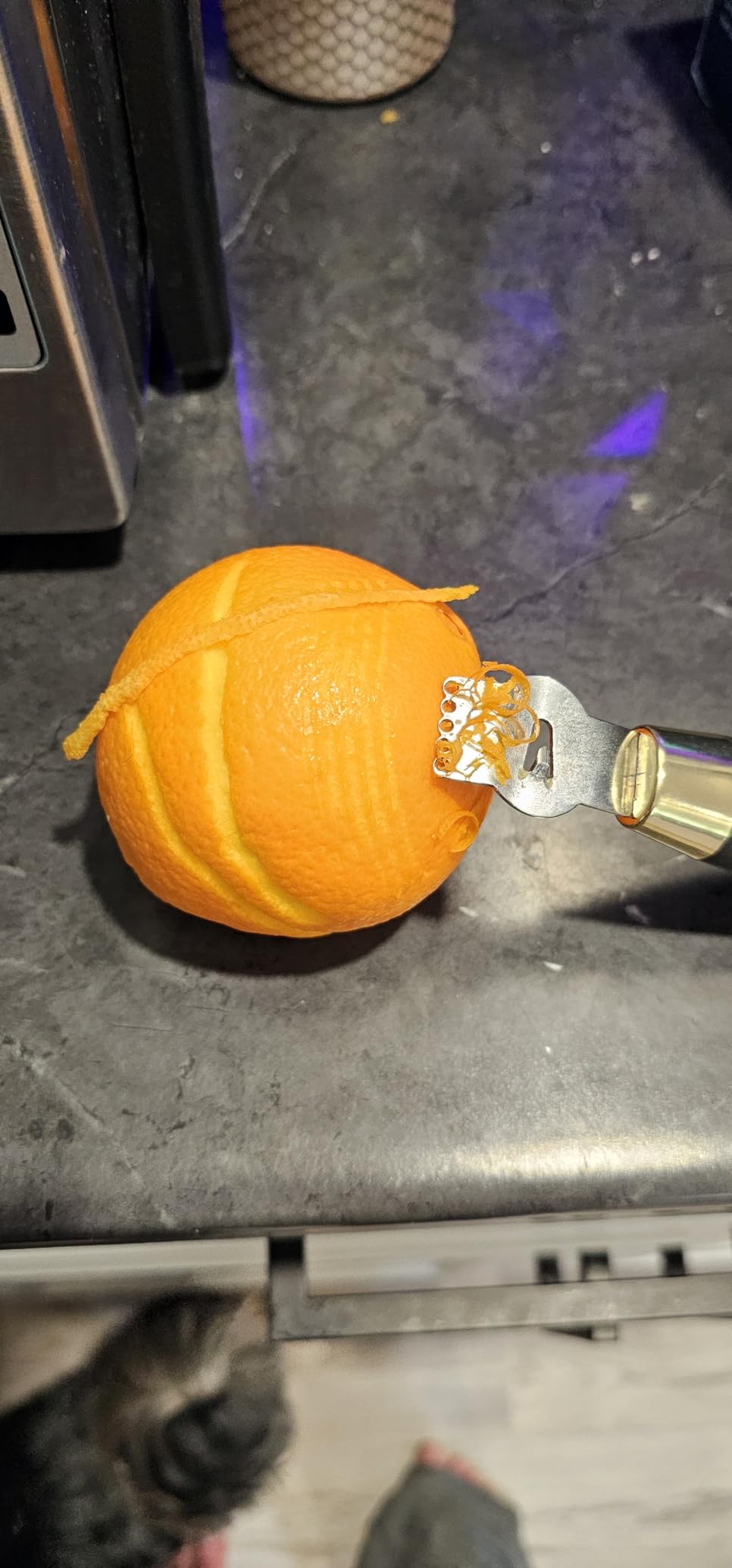 Lemon Lime Citrus Zester Channel knife 2-in-1 Tool Ergonomic Handle | Stainless steel blade,Rubber-plastic non-slip handle,Good grips,Electroplated decorative cover,For kitchen and bar customer photo 2