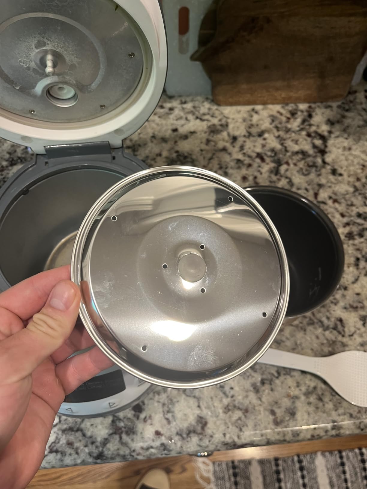Yum Asia Panda Mini Rice Cooker With Ninja Ceramic Bowl and Advanced Fuzzy Logic (3.5 cup, 0.63 litre) 4 Rice Cooking Functions, 4 Multicooker functions, Digital LED display - 120V customer photo 2