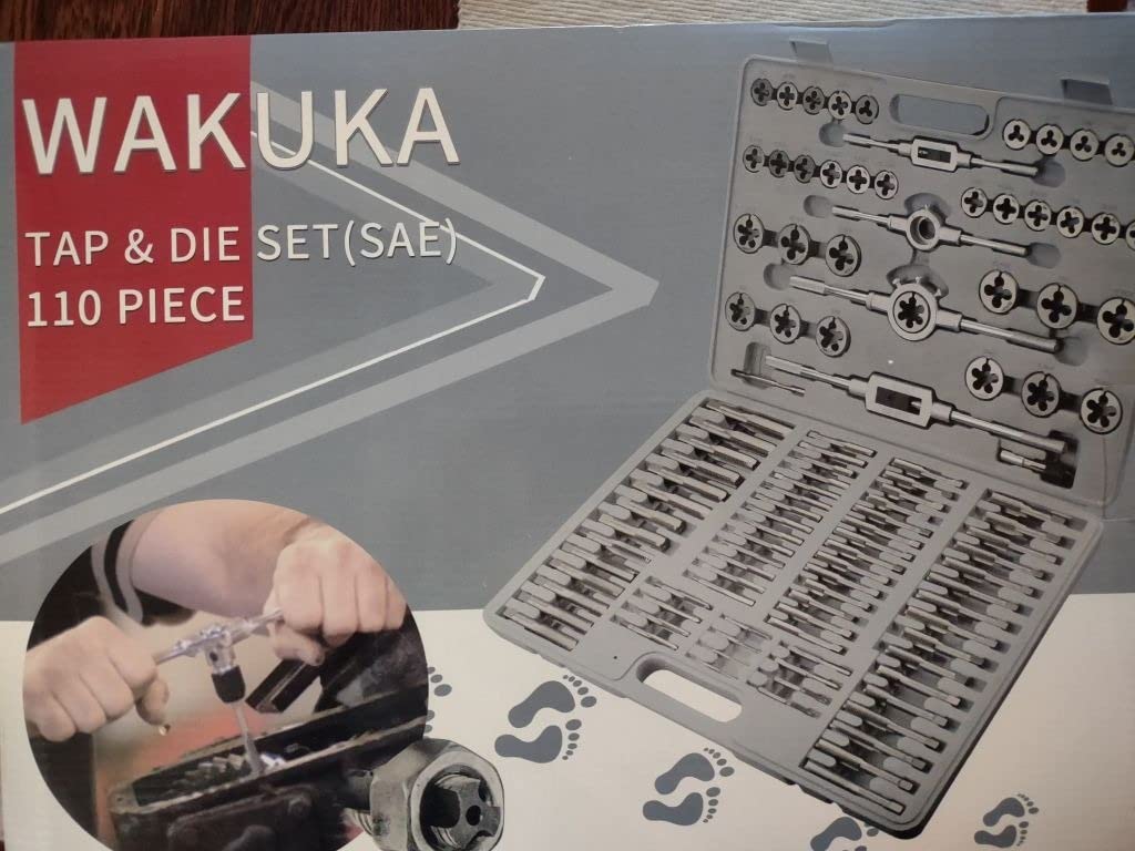 110 Piece Tap and Die Set(SAE&METRIC)Threading Tool Set With Storage Case | Metric Tap and Die Set | Rethreading Kit | Tap Set | Tap and Die Kit customer photo 2