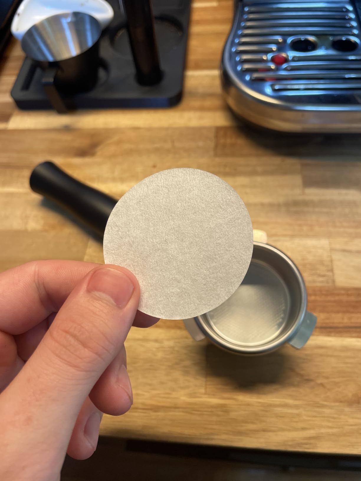Normcore 53mm Espresso Paper Filters with Storage Tube, Replacement Filter Packs, Paper Coffee Filter Compatible with 54mm Portafilters Baskets - 200 Sheets customer photo 2