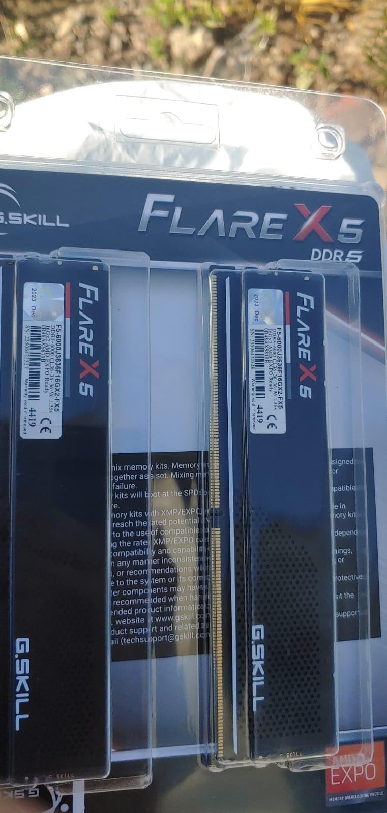 G.SKILL Flare X5 Series DDR5 RAM 32GB (2x16GB) 6000MT/s CL36 AMD EXPO & Intel XMP 3.0 Desktop Memory - Matte Black (F5-6000J3636F16GX2-FX5) customer photo 1