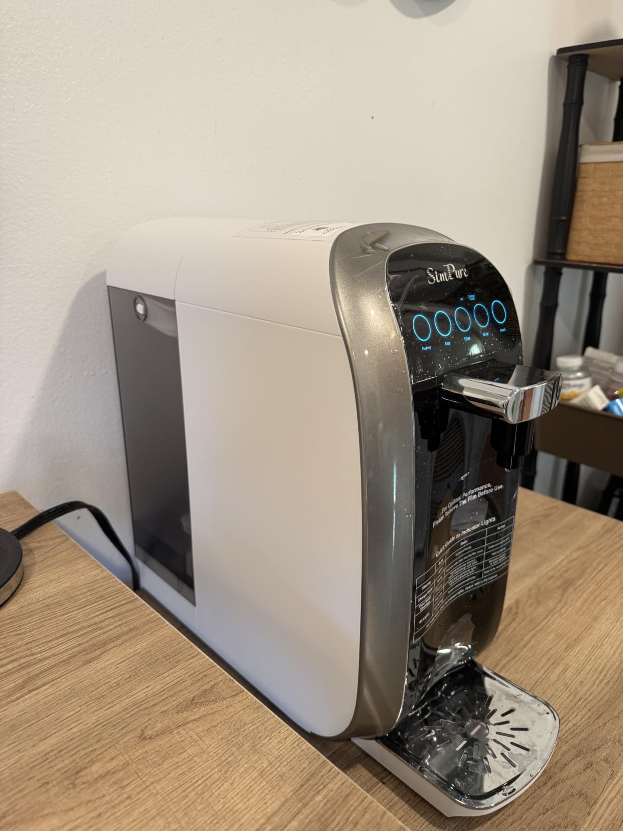 SimPure Y7P-BW UV Countertop Reverse Osmosis Water Filter, 5 Stage RO | NSF/ANSI 58 Certified Water Filtration System, No Installation, 4:1 Pure to Drain, RO Water Purifier, Classic Taste customer photo 2