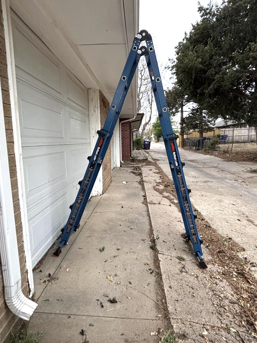 LANBITOU Ladder A Frame Extension 14Ft Multi Position for Home 330lbs customer photo 1