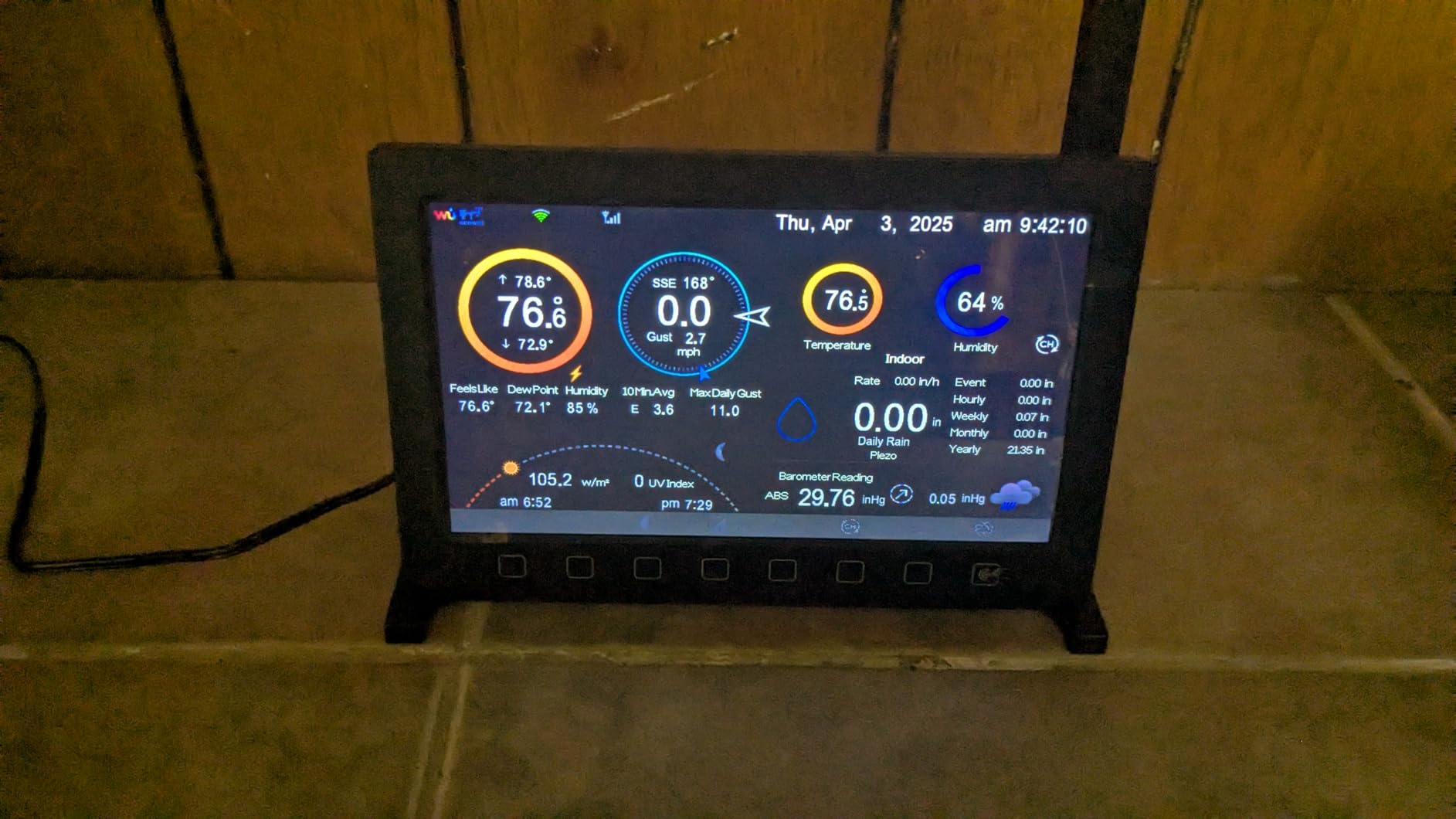 ECOWITT Wittboy Pro Weather Station HP2564, with 7 Inch HP2560 TFT Display Console and WS90 Outdoor Weather Sensor, Supports WU/WeatherCloud/Wow/Ecowitt Servers,915 MHz customer photo 1