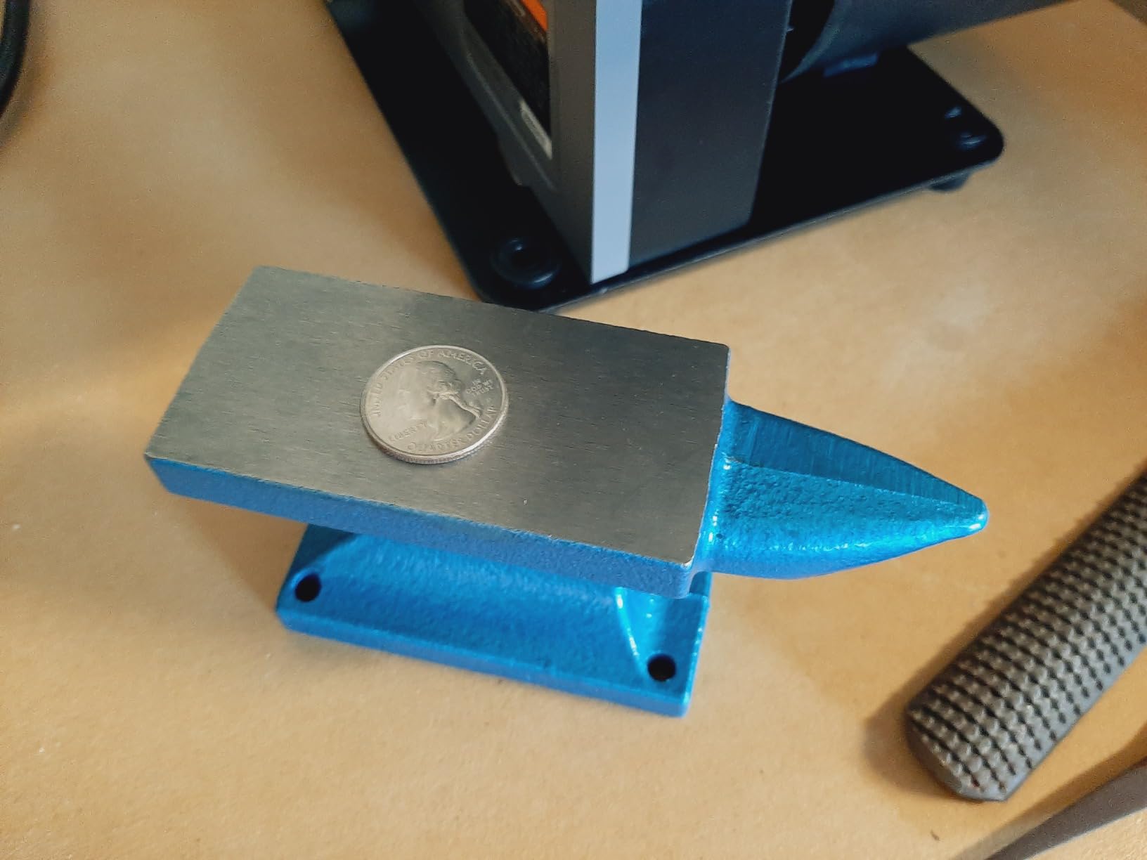 HimaPro Single Horn Anvil for Blacksmith Blue - Cast Iron Anvil - 24 LBS customer photo 1