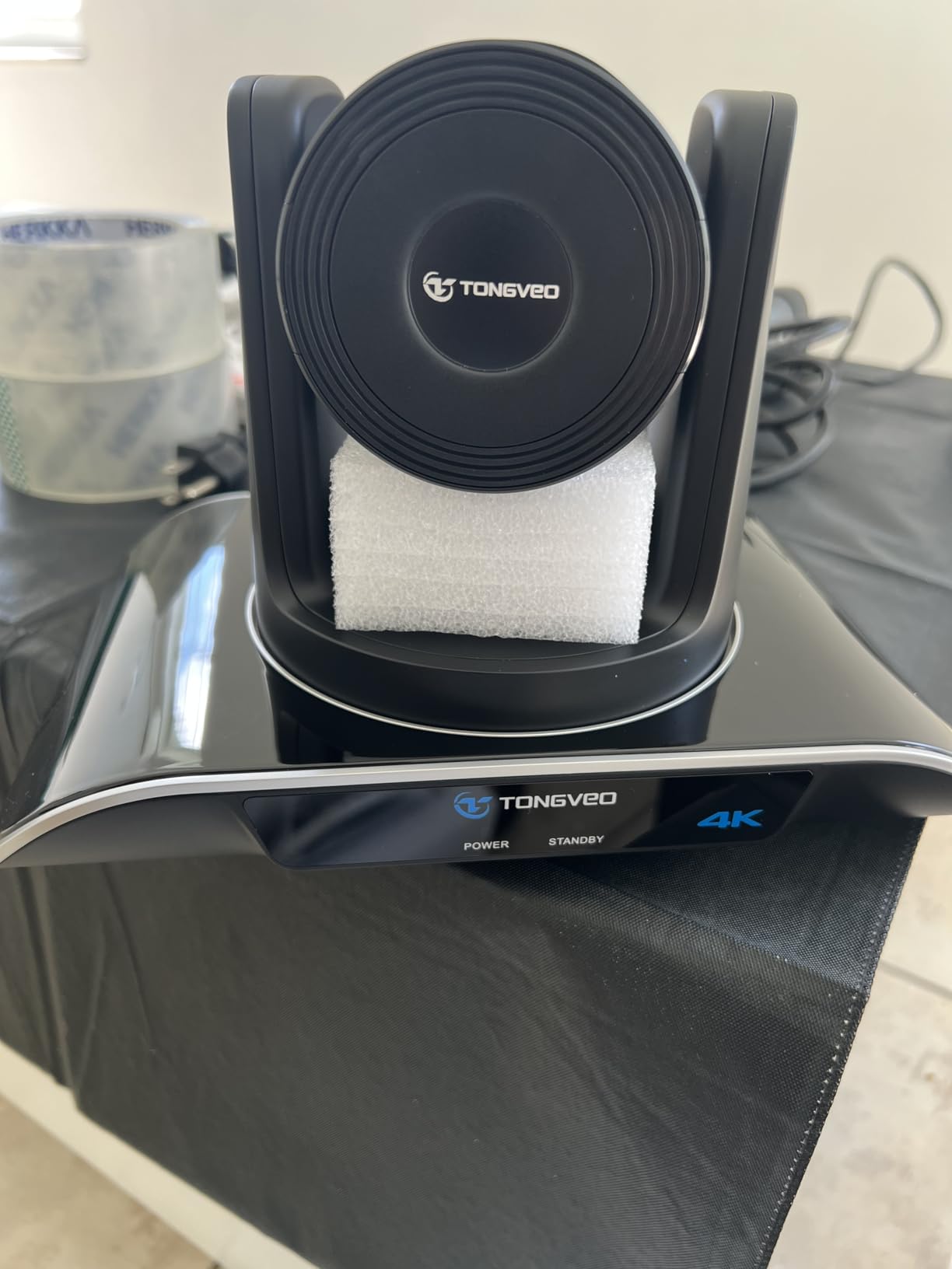 TONGVEO 4K Conference Room Camera System with Gesture Control, AI Auto-Tracking PTZ Camera 5X Digital Zoom with Speakerphone Set 120 Degree Wide-Angle USB3.0 for Remote Meetings Zoom Teams OBS and More customer photo 1