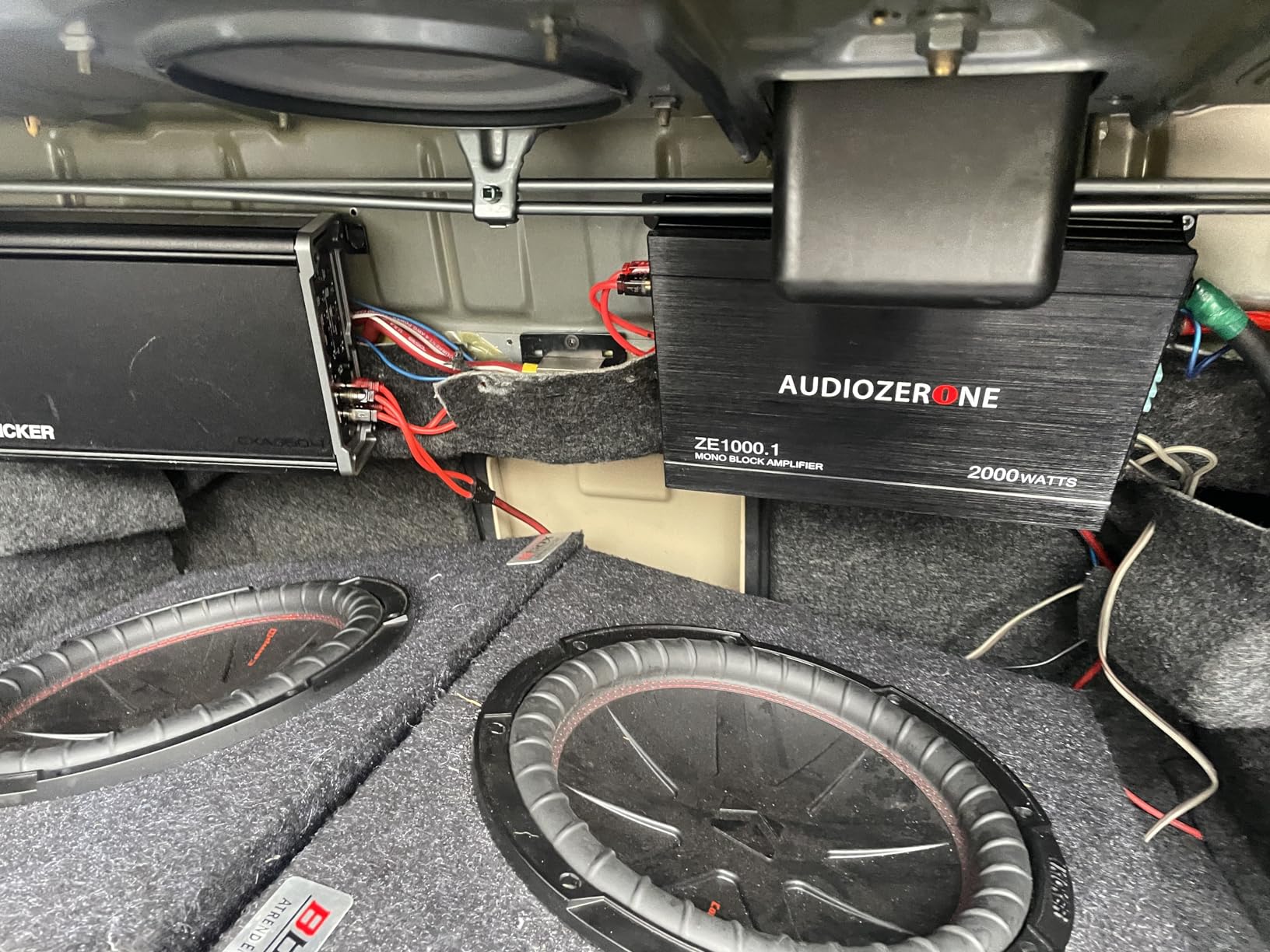 AUDIOZERONE Car Audio Amplifier ZE1000.1 2000W Monoblock Class D MOSFET Subwoofer Audio, 1-4 Ohm Stable, Low Pass Crossover, Mosfet Power Supply, Stereo customer photo 1