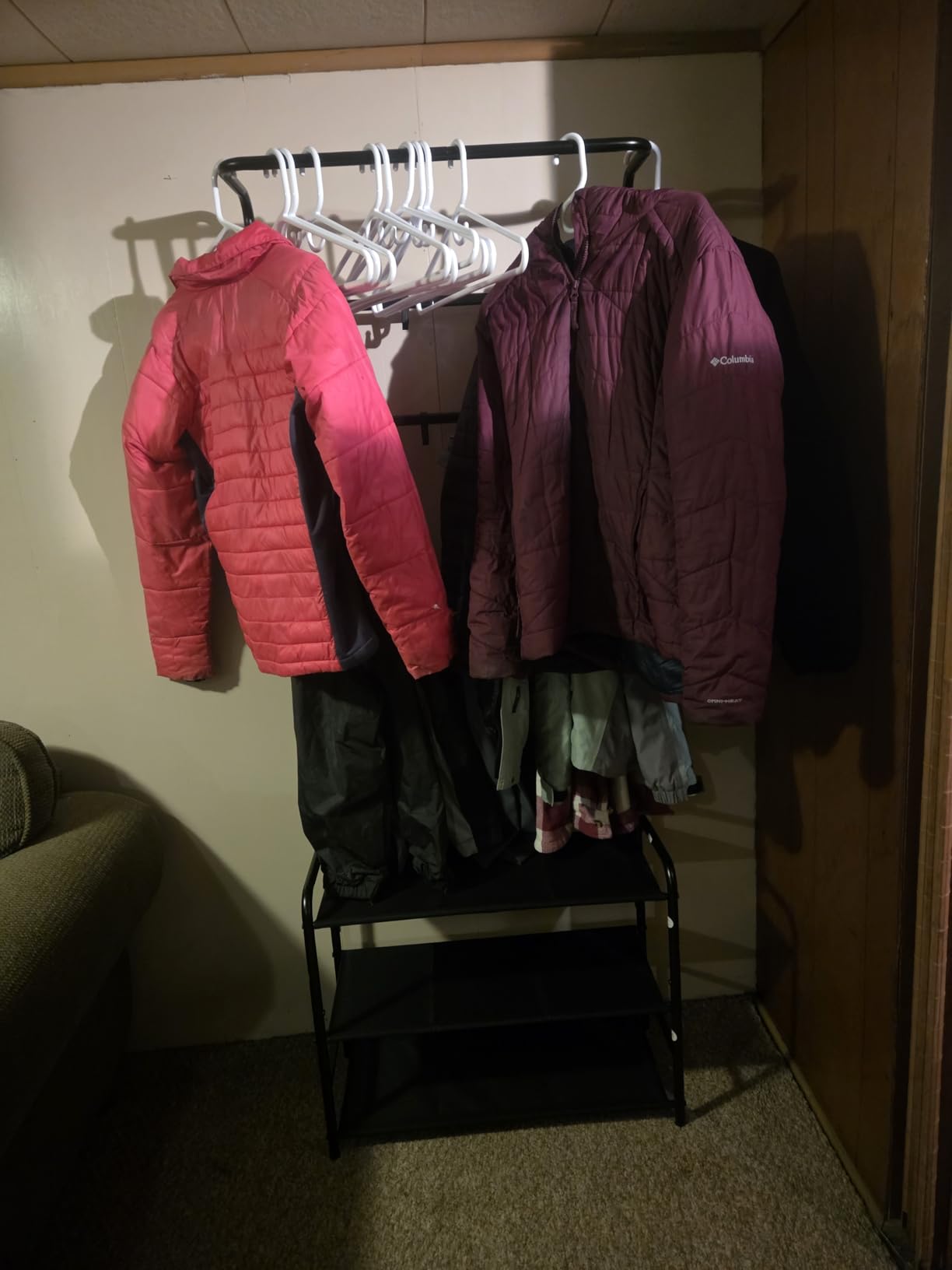 Simple Houseware Coat Rack with Shelf, Standing Hall Tree with Hooks, Black | For Entryway, Bedroom, Office, Black Metal Clothes Hanger Stand for Coats, Hats, Jackets, Bags customer photo 2