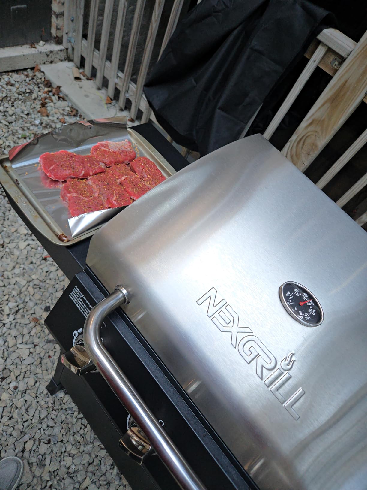 Nexgrill Propane 3 Burner Gas Grill, Side Tables with Stainless Steel Lid customer photo 2