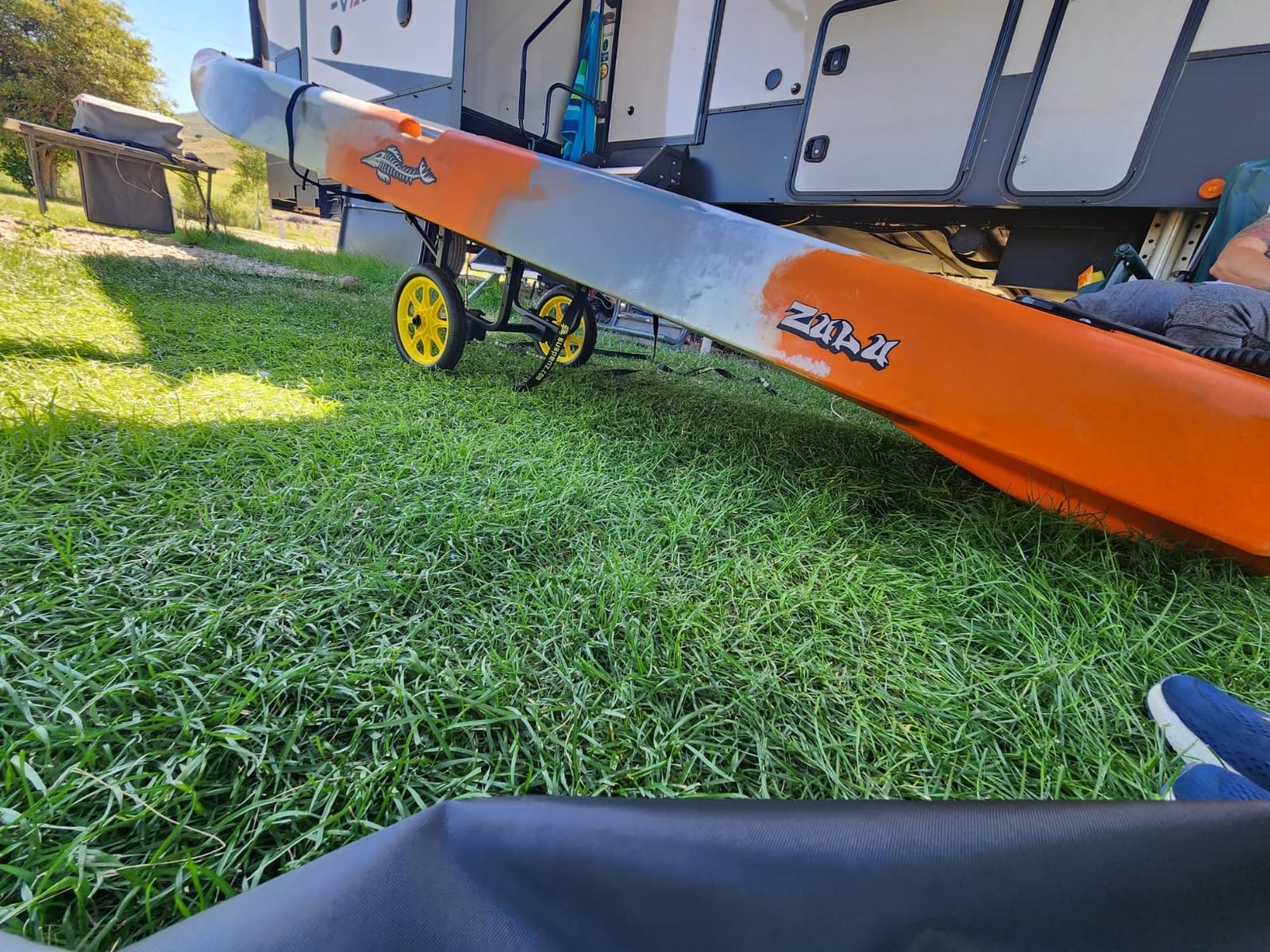 Suspenz Fishing Kayak Cart Trolley | Heavy Duty Canoe Carrier Trailer with Adjustable Bi-Directional Bunker Bars and Airless Wheels | Catch-All Universal Airless Cart (22-9909) customer photo 1