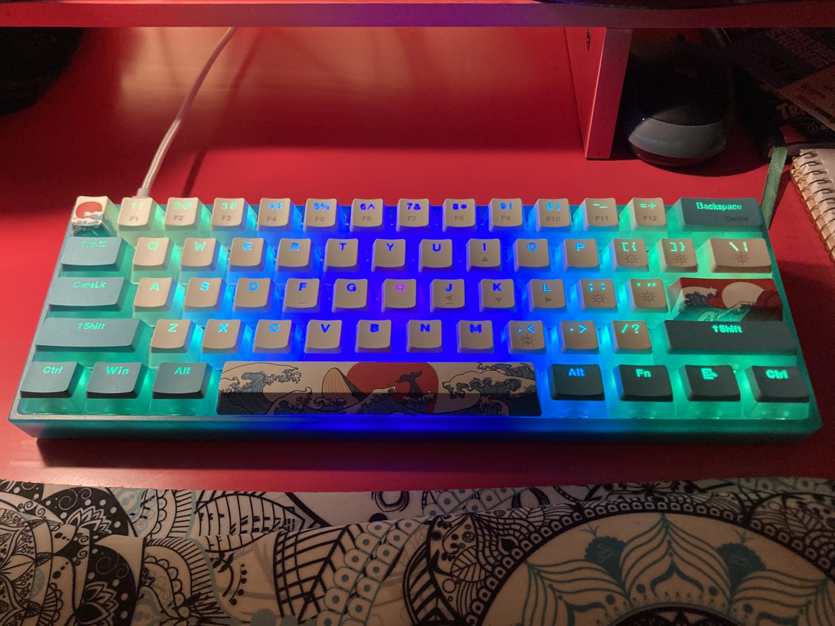 Womier 60% Percent Keyboard Gaming, Creamy Mechanical Wired Keyboard Anime customer photo 1