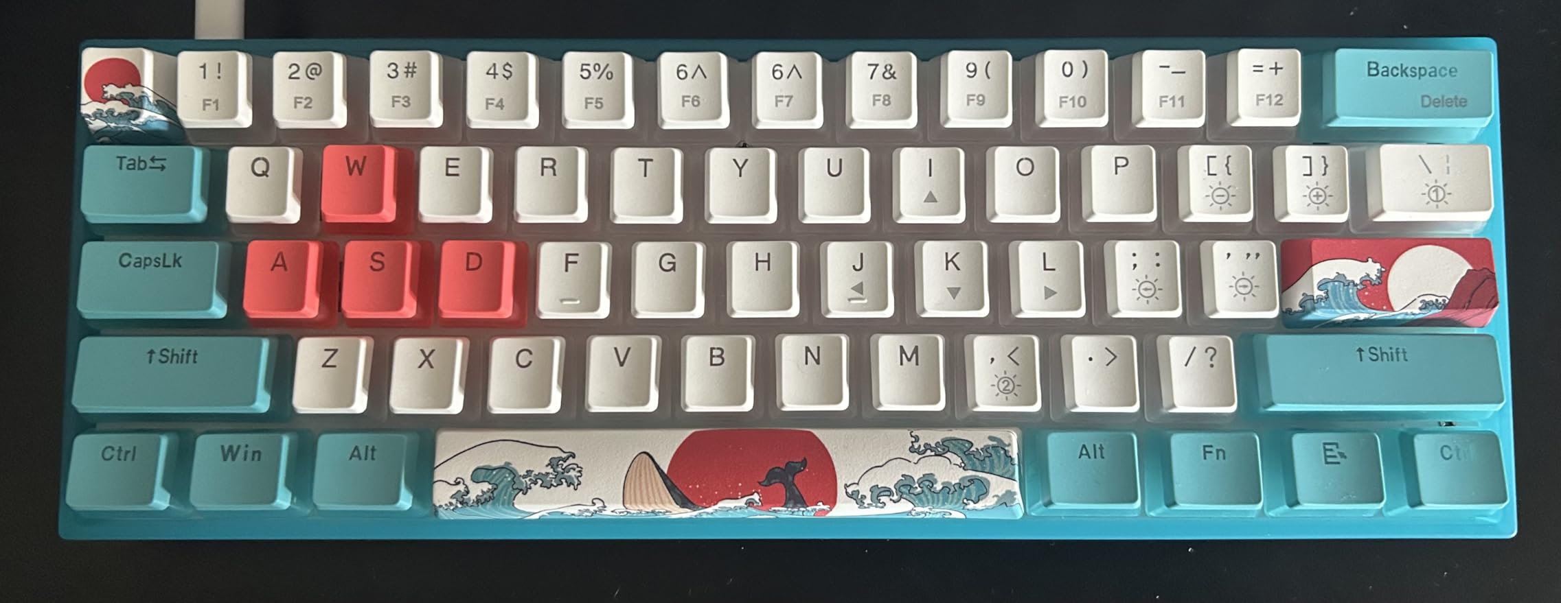 Womier 60% Percent Keyboard Gaming, Creamy Mechanical Wired Keyboard Anime customer photo 2