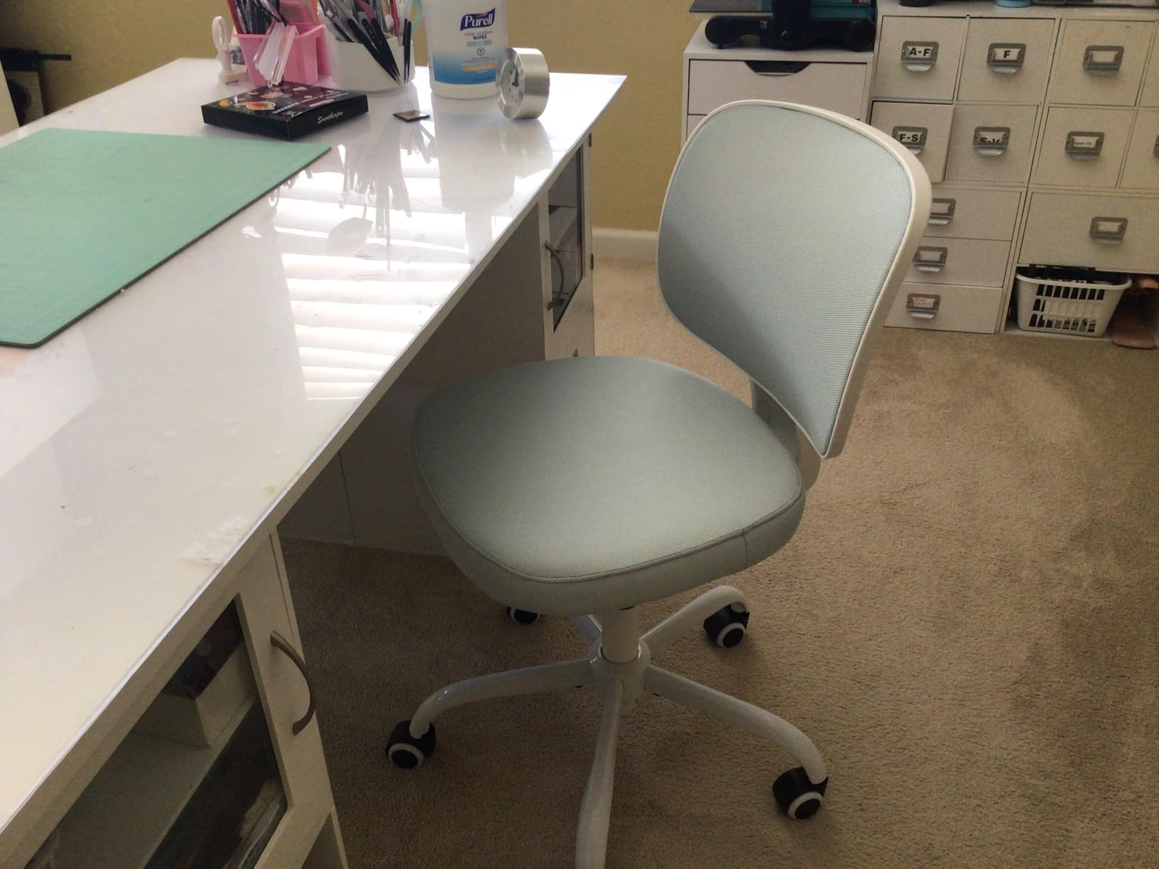 Primy Tall Drafting Desk Chair - Armless, Adjustable Height, Mesh Back, Rolling, Standing Desk Chair for Art Room, Office or Home (Black) customer photo 1