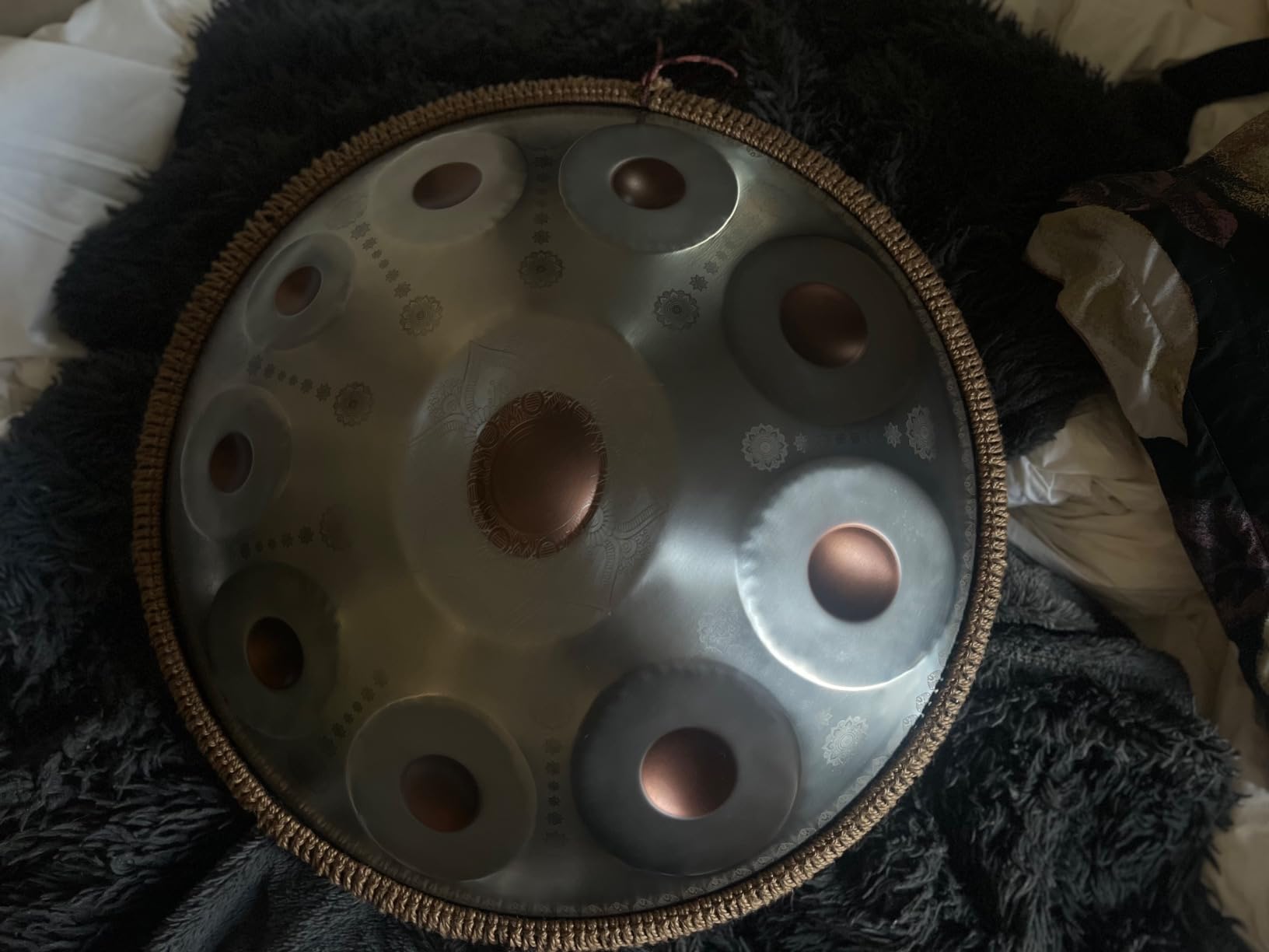 22 Inches 10 Notes D Minor 432HZ Adult's Steel Handpan Drum Instrument,Black customer photo 1