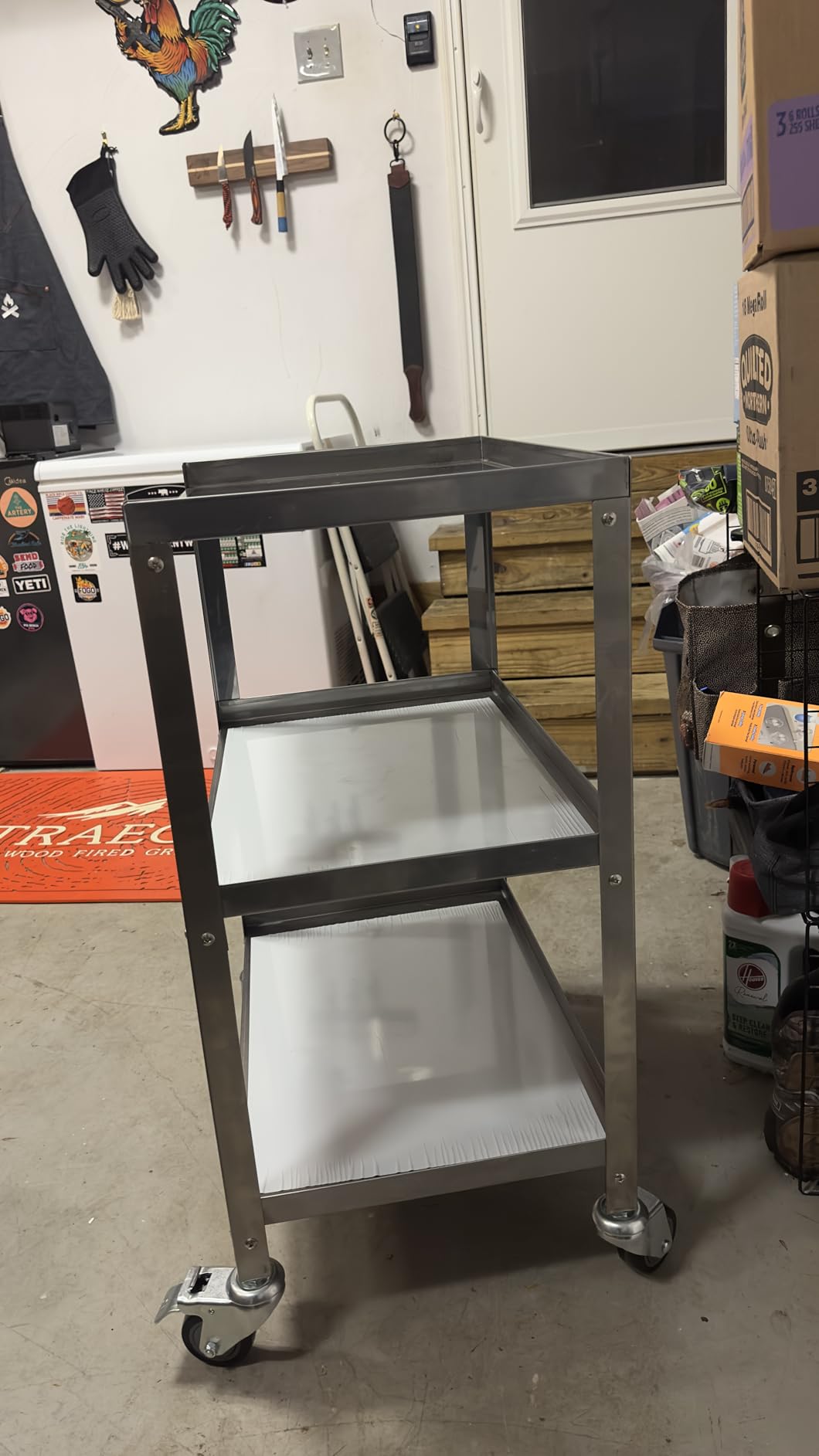 Hally Stainless Steel Utility Cart 3 Tier NSF Rolling Carts 31