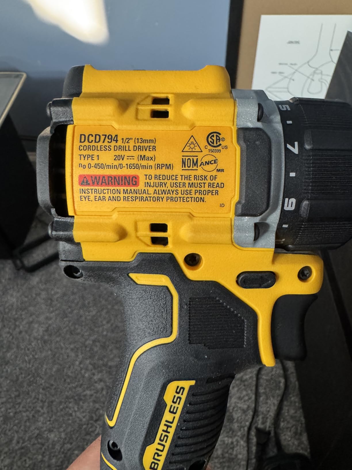 DEWALT DCD794B 20V MAX ATOMIC COMPACT SERIES Brushless Lithium-Ion 1/2 in. Cordless Drill Driver (Tool Only) customer photo 1