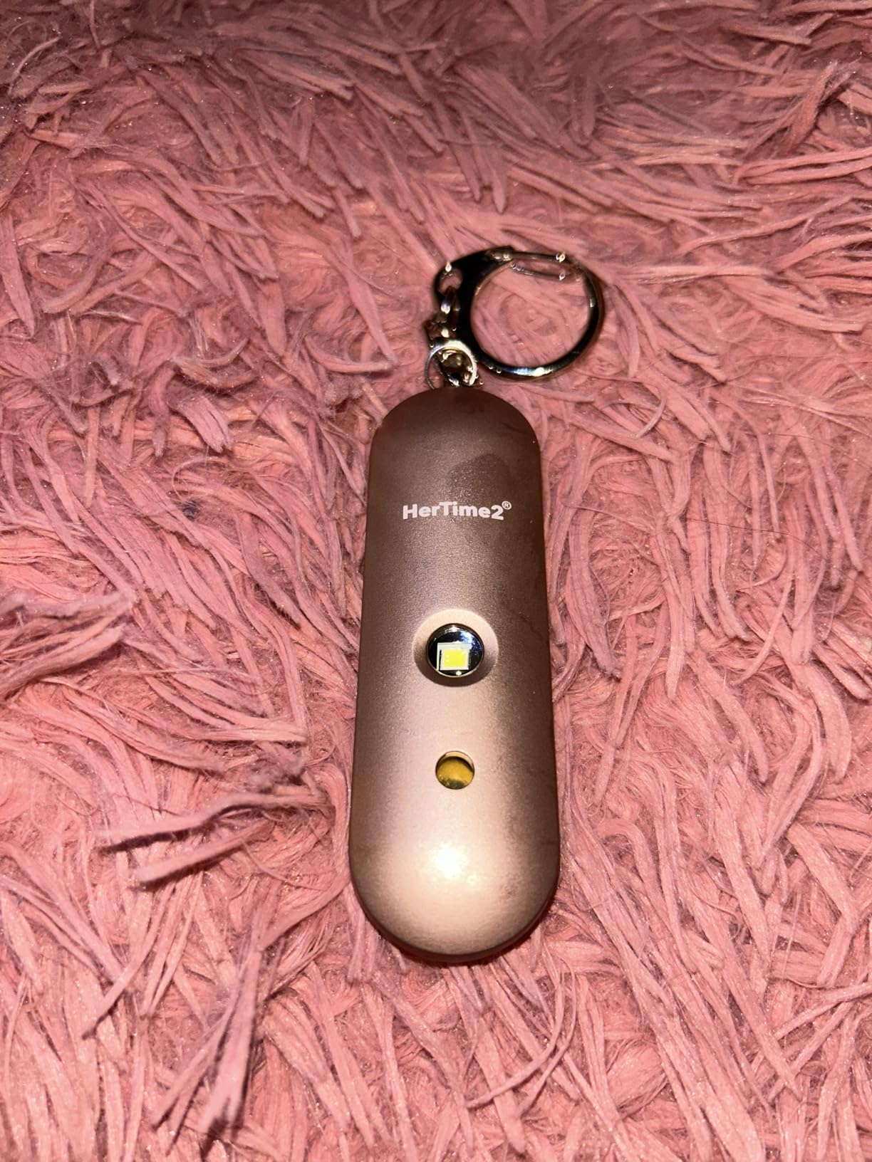 HerTime2 Personal Safety Alarm for Women - Loud Self Defense Siren, Waterproof Keychain with Strobe Light - Battery Powered, Rose Gold customer photo 1
