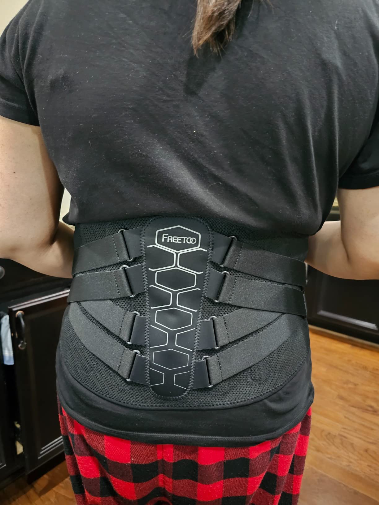 FREETOO Back Brace For Lower Back Pain Relief, Back Support Brace Men Women | 3D Knitted Fabric,Metal Plate,Lumbar Pad, Herniated Disc,Sciatica,Strain,Scoliosis, Work,Heavy Lifting,Driving,Cycling,Gym customer photo 1