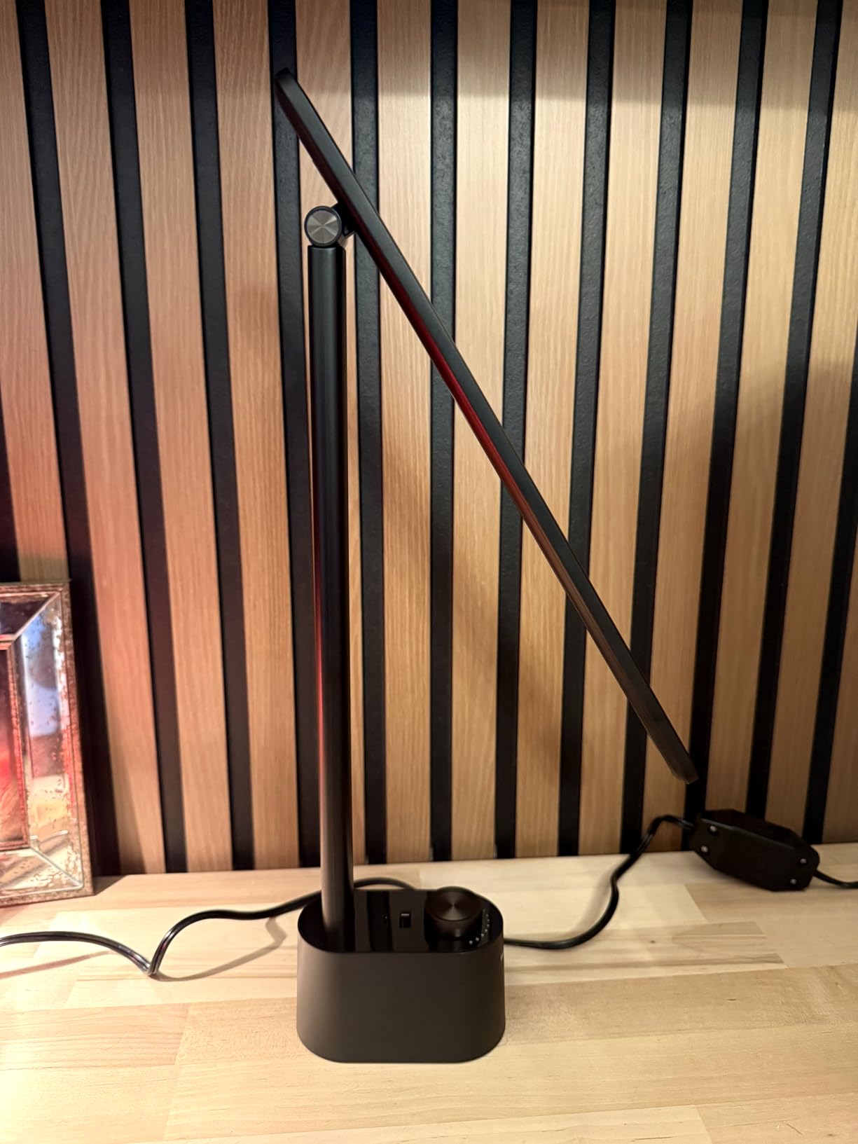 Honeywell HWT-H01 LED Desk Lamp, Foldable & Stepless Dimmable, Black | Sunturalux Eye-Caring Desk Light with Charging Ports, Modern Table Lamp, Reading Lamp for Home Office Bedroom College Dorm customer photo 1