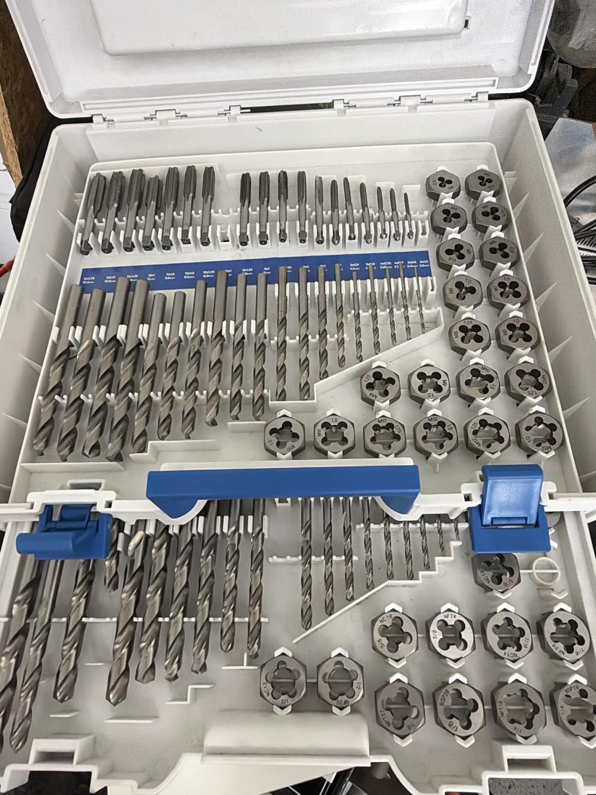 toolant 127-Piece Metric & SAE Ratcheting Tap and Die Set | SAE and metric threading sizes, ratcheting handles, assorted drill bits, tap holders, double-layer toolbox customer photo 2
